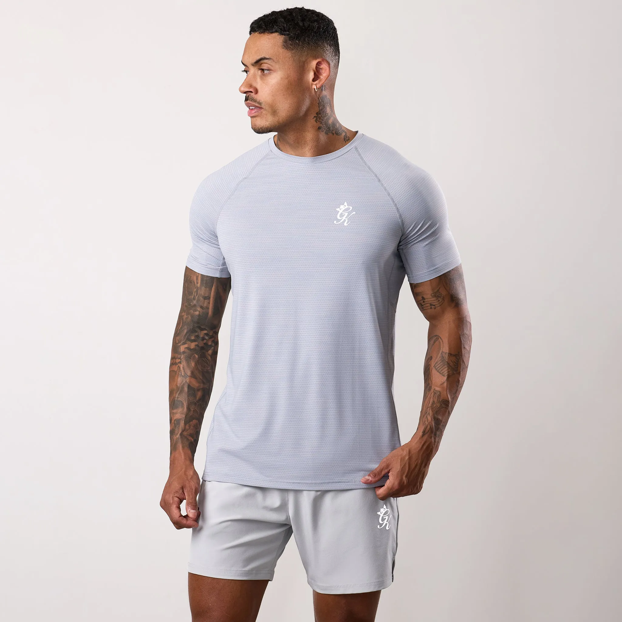 Sleeveless freedom Gym King Energy Grindle Tee - Platinum Grey