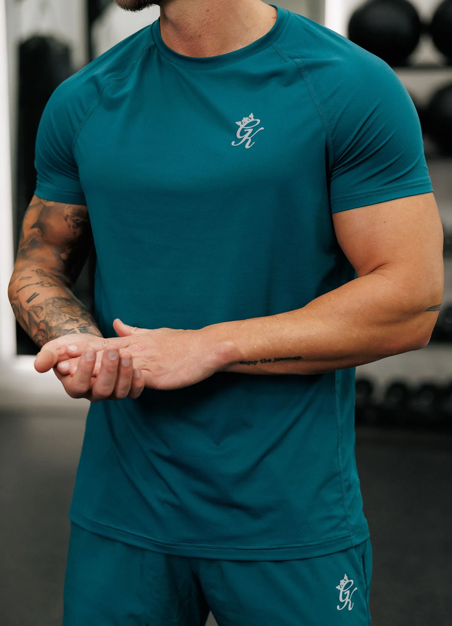 Gym King Energy Tee - Deep Pine Quick Dry Fabric Relax Comfort Style