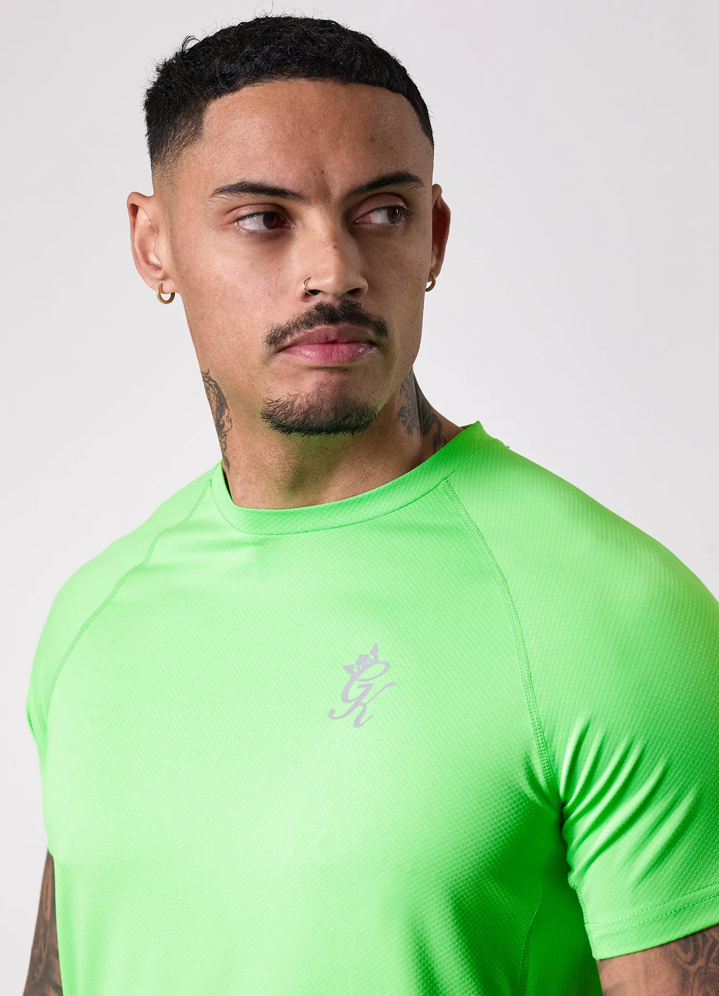 Gym King Energy Tee - Kiwi Green Rayon blend Wide Neck Opening