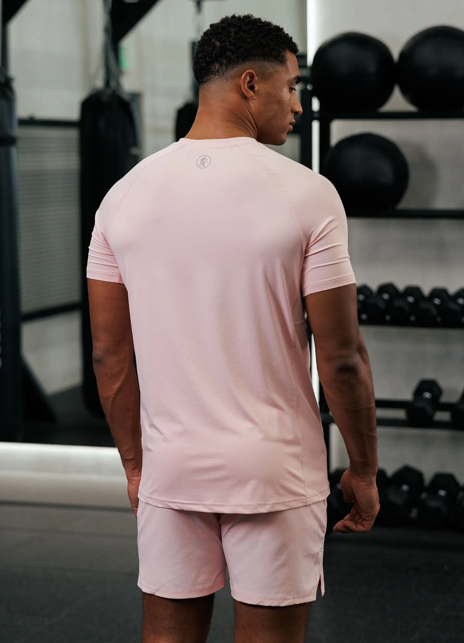 Cozy Layering Gym King Energy Tee - Light Pink