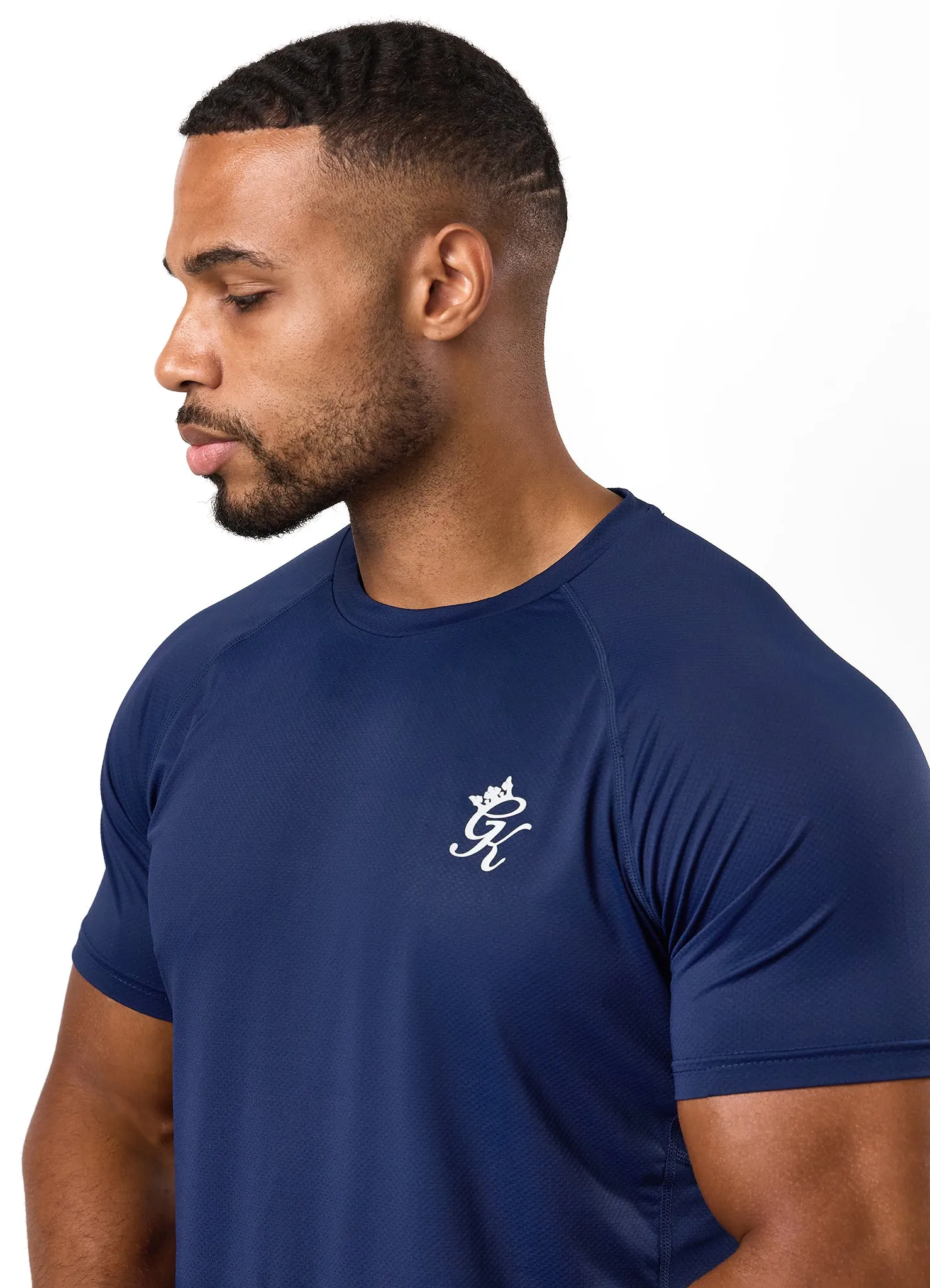 Garment Dyed Technique Cozy Layer Fit Gym King Energy Tee - Oxford Blue