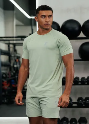 Layered Wear Gym King Energy Tee - Washed Sage
