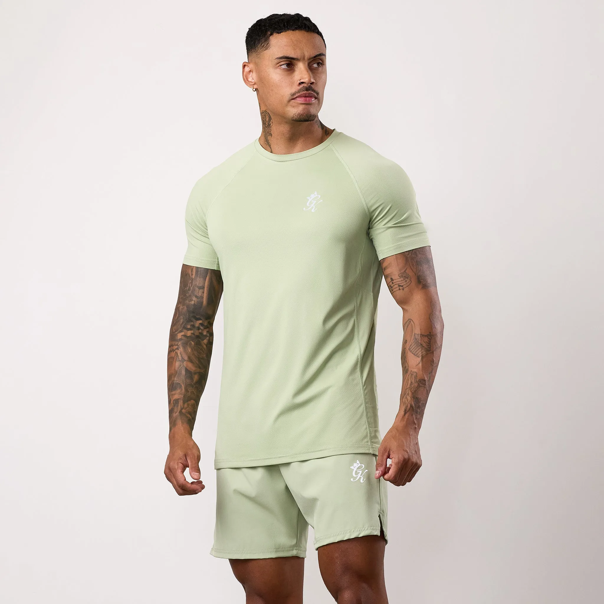 Gym King Energy Tee - Washed Sage Effortless Wearable LongLastingColor