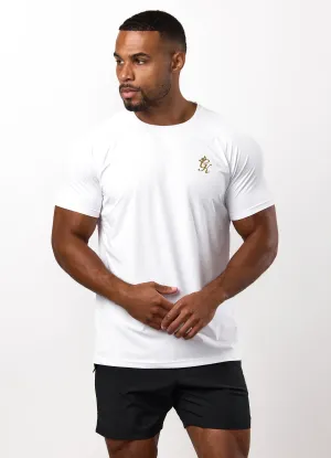 Effortless Look Cozy Wardrobe Gym King Energy Tee - White/Gold