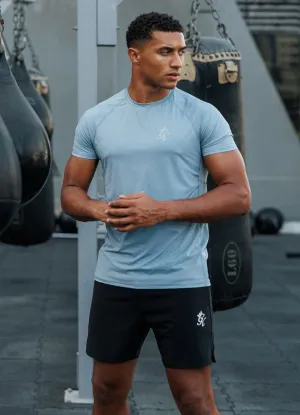 Glossy Look AllWeatherComfort Gym king Energy Texture Tee - Dusk Blue