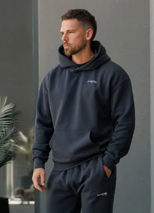 Gym King Established Relaxed Fit Hood - Pewter/White Casual Vibes Layered