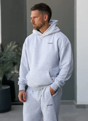 Gym King Established Relaxed Fit Hood - Snow Marl Coffee Run