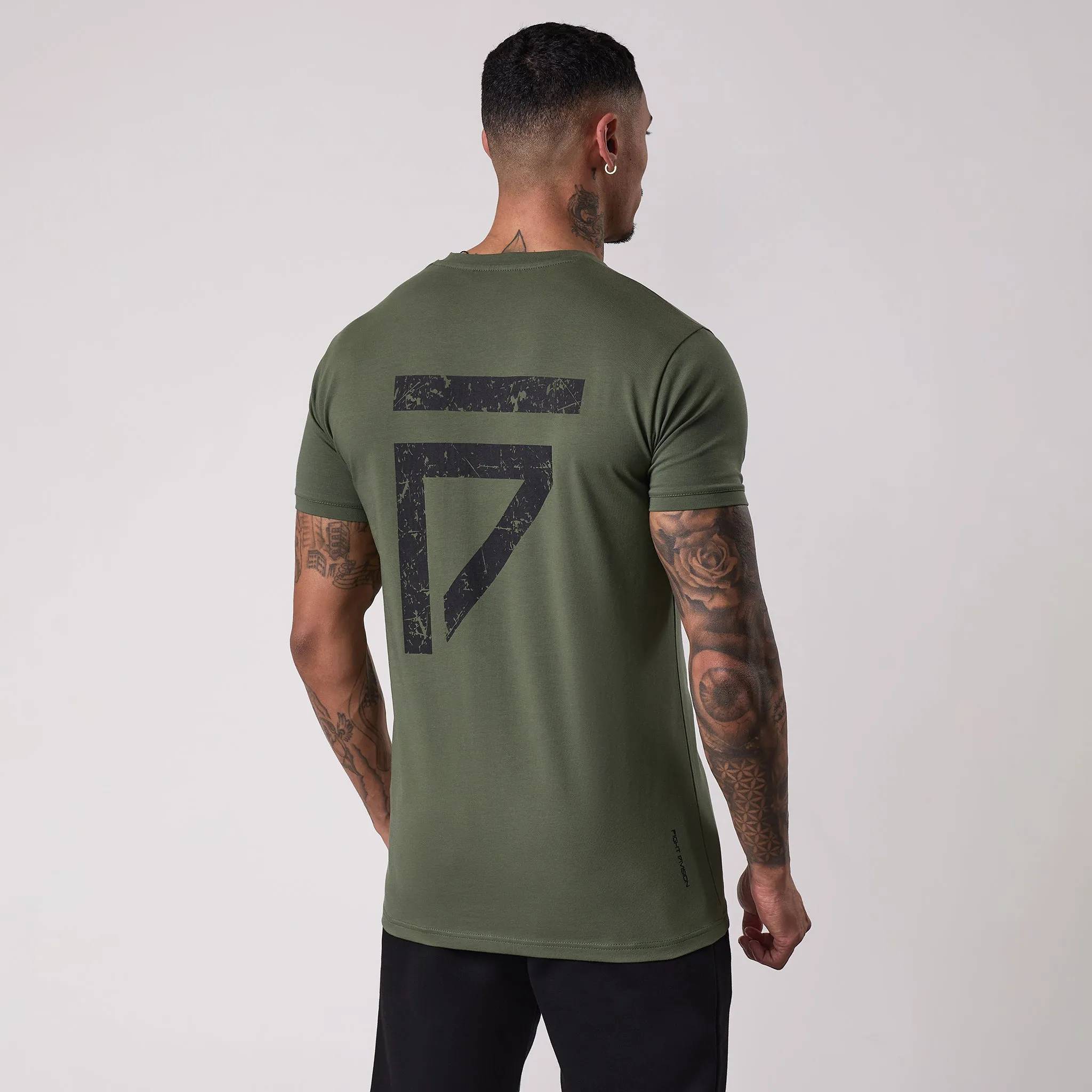 Comfy Essentials Wear Gym King Fight Division Tee - Deep Olive