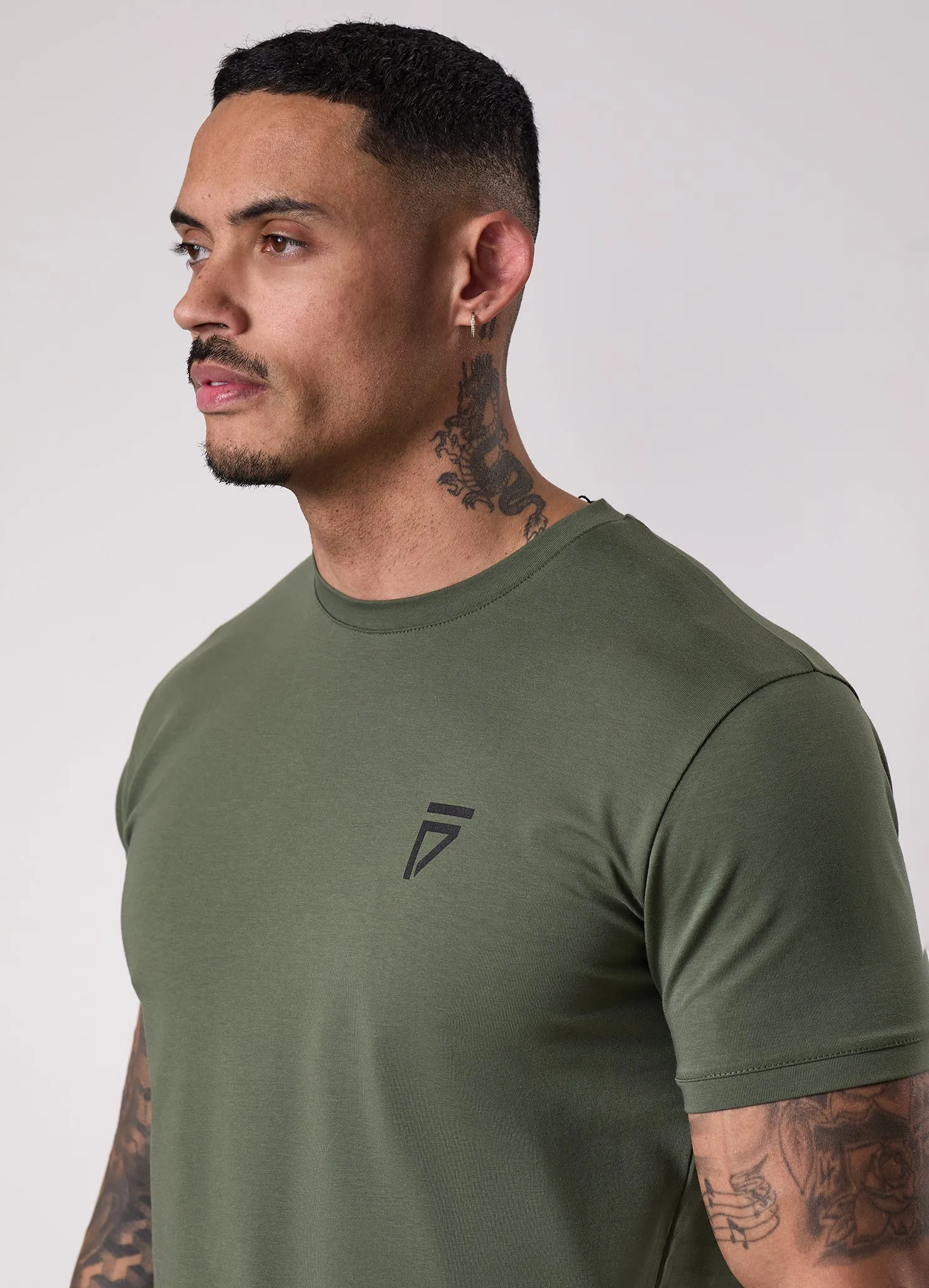 Gym King Fight Division Tee - Deep Olive Casual Layer Wear