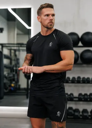 Versatile and Comfortable Easy Care Material Gym King Flex 2.0 Tee - Black