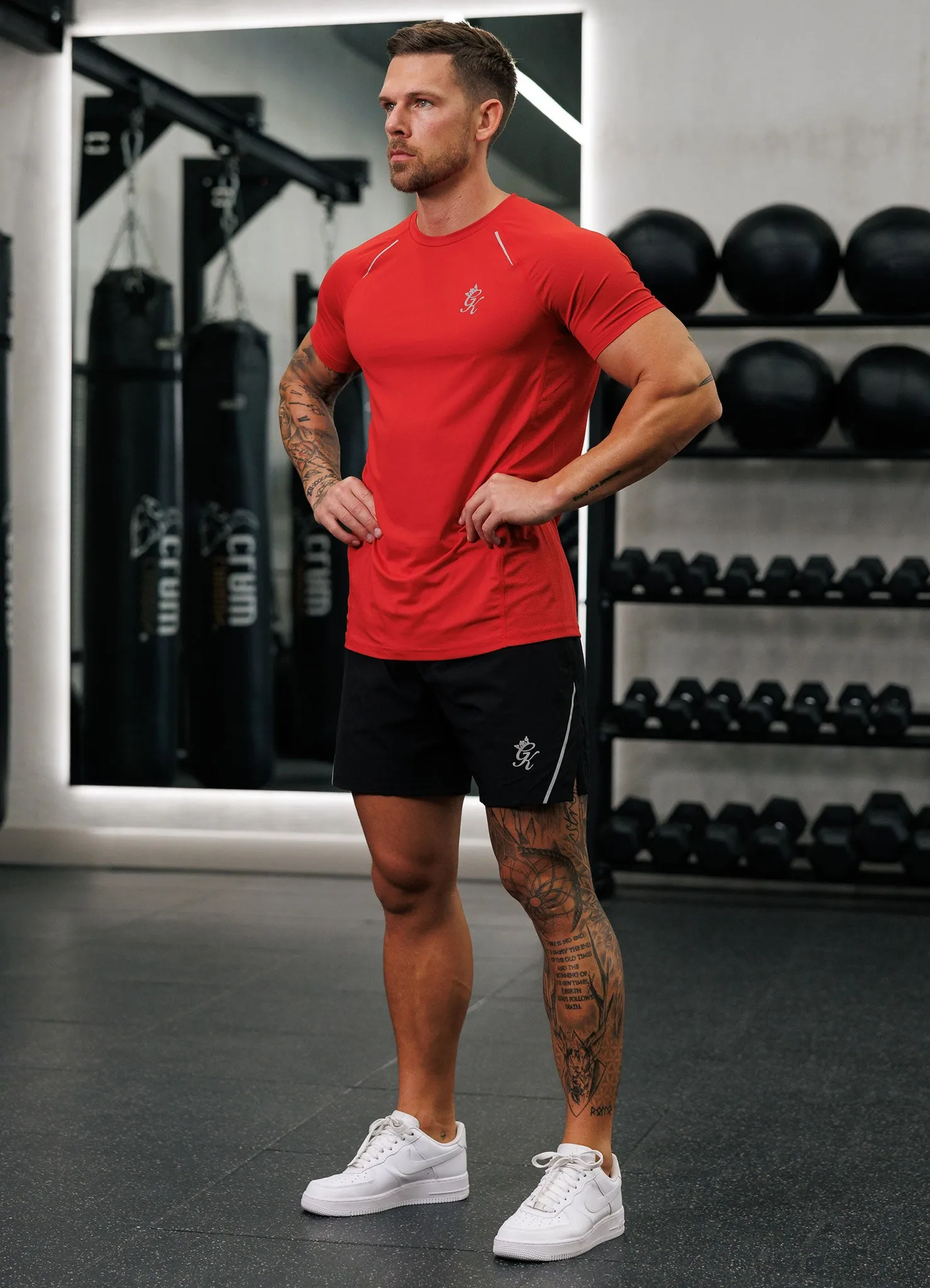 Gym King Flex 2.0 Tee - True Red Skin Friendly Lining