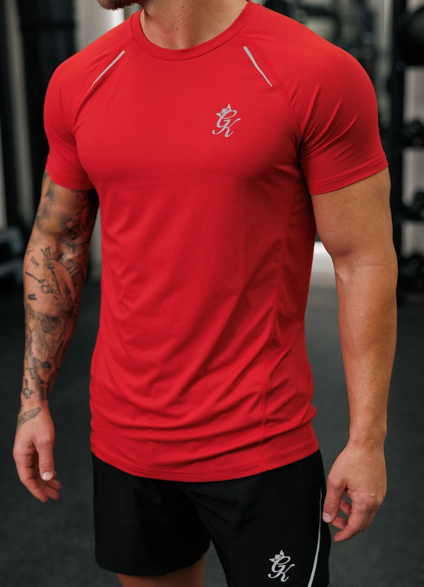 Gym King Flex 2.0 Tee - True Red Essential Piece Breathable Flex Fit