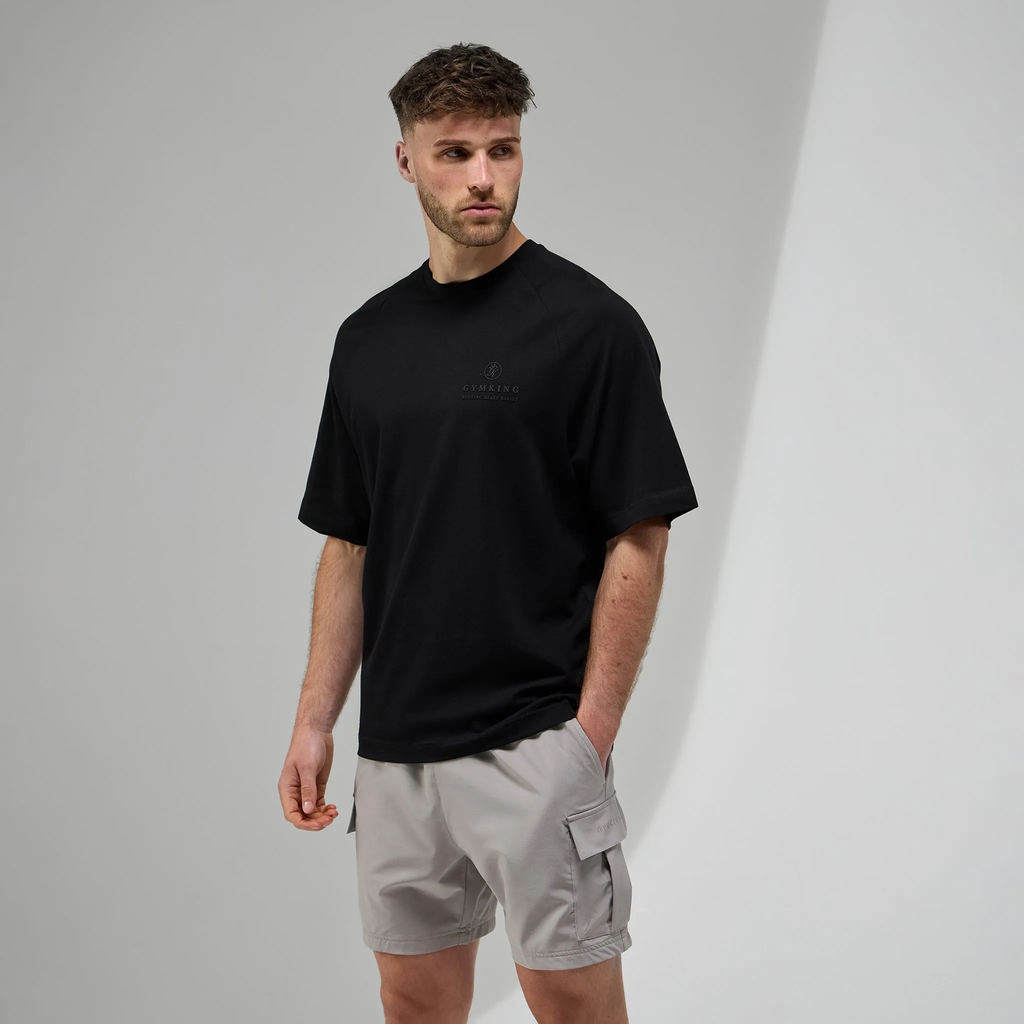Gym King Focus Relaxed Fit Tee - Black Informal charm Anti Pilling Surface