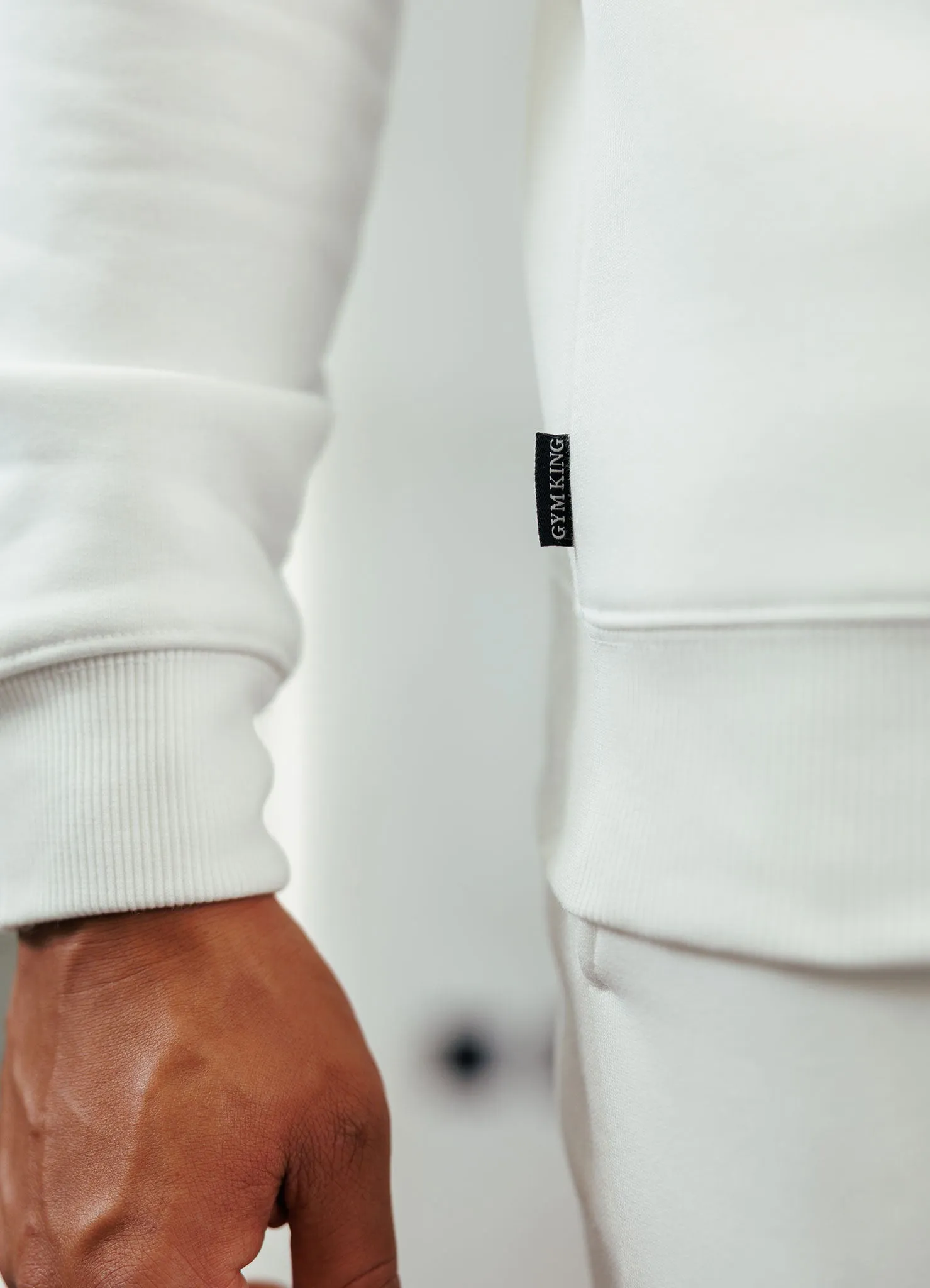 Gym King Fundamental Fleece Crew - Cream product scarf warmth Cozy Basics