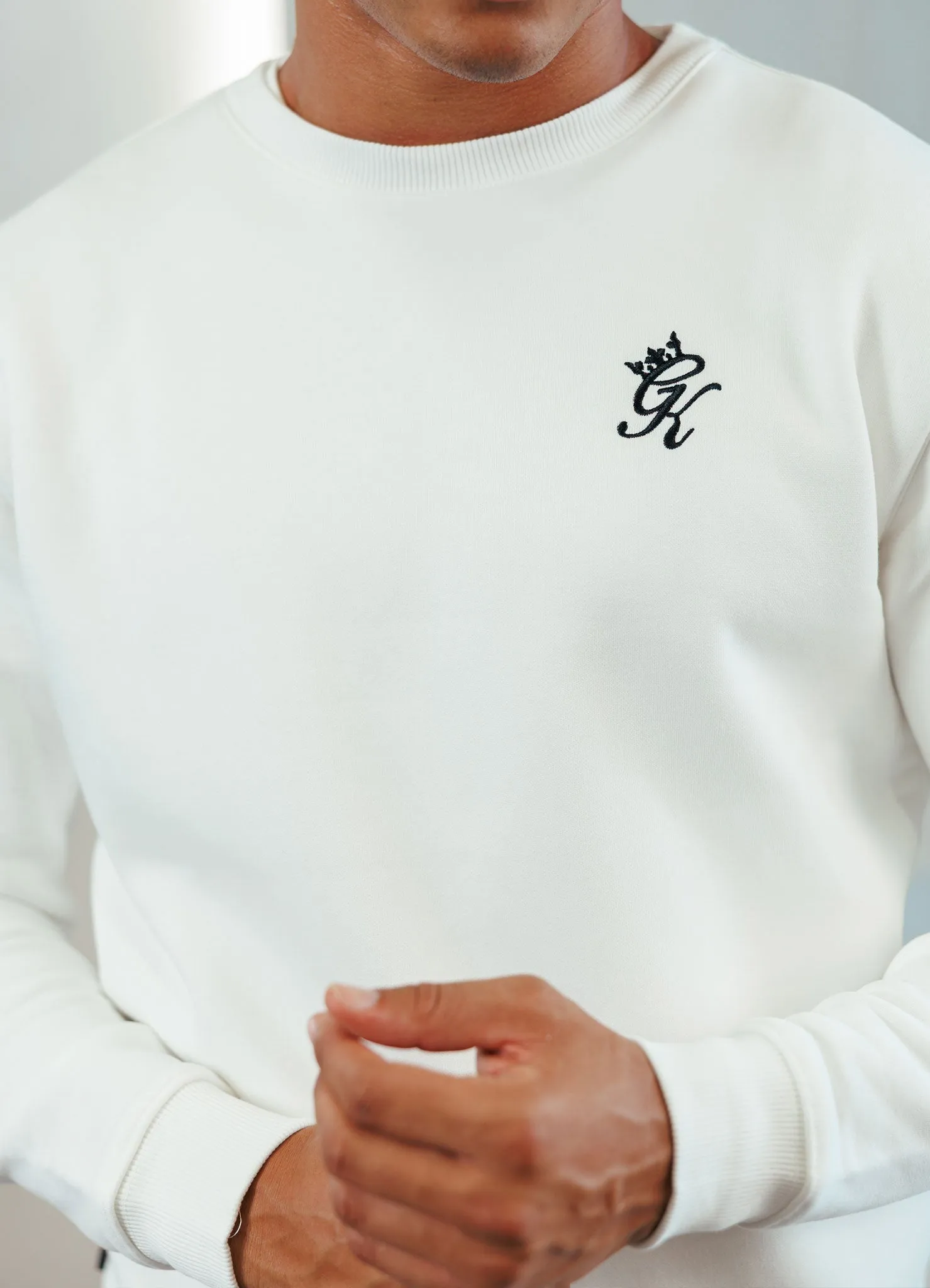 Gym King Fundamental Fleece Crew - Cream product development Timeless Fashion