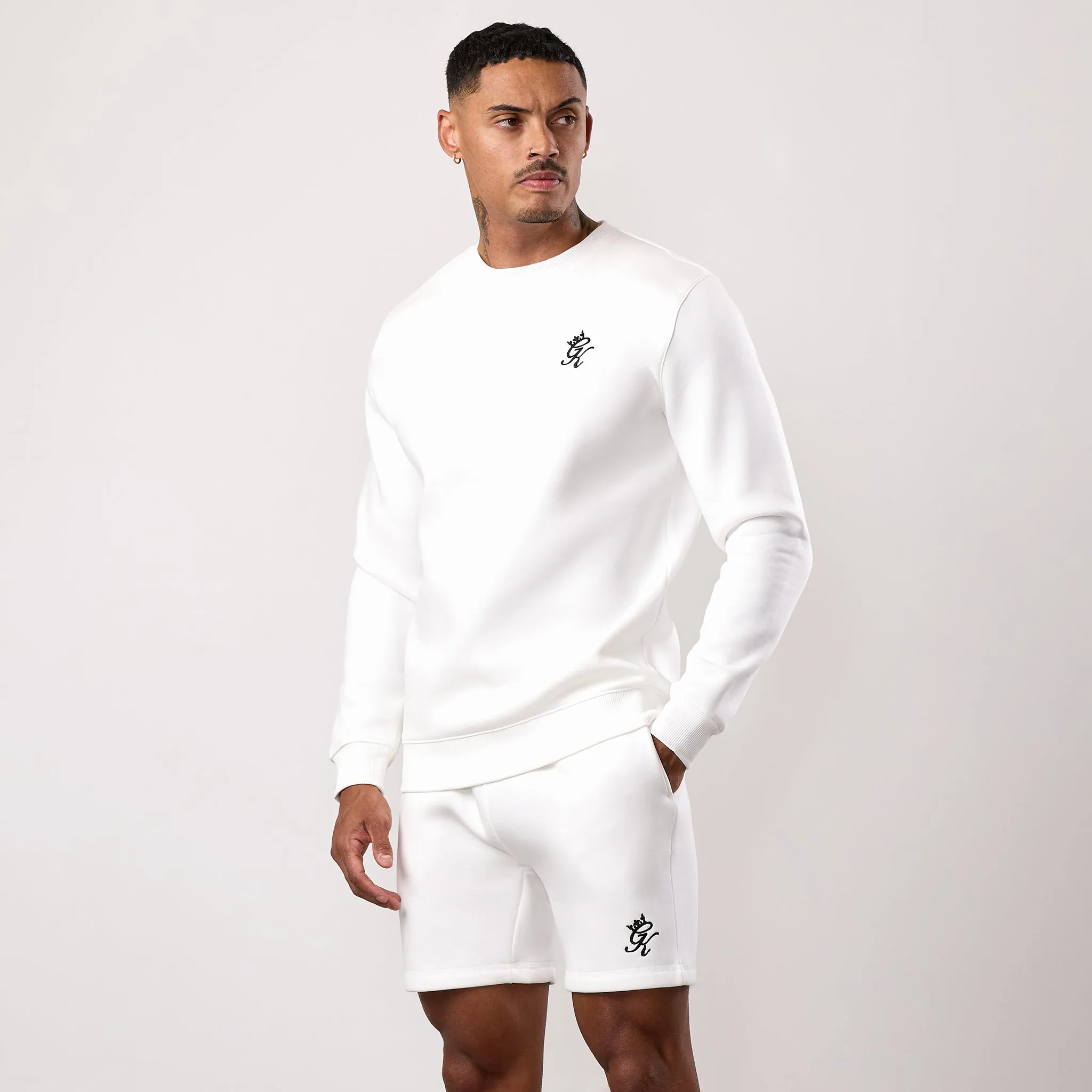 Gym King Fundamental Fleece Crew - Cream Adult Size Durable Fabric