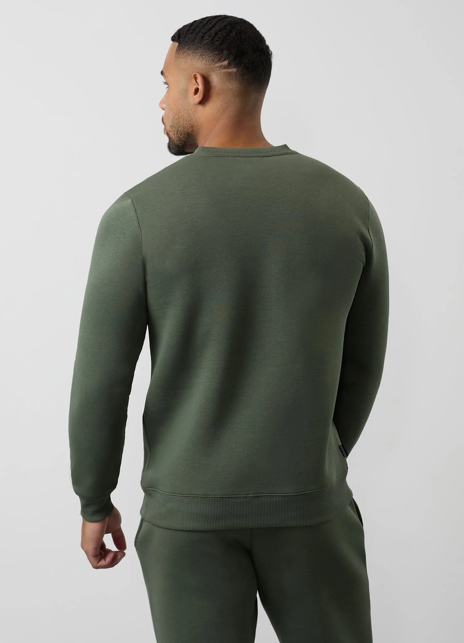Fashion Layering Gym King Fundamental Fleece Crew - Deep Olive