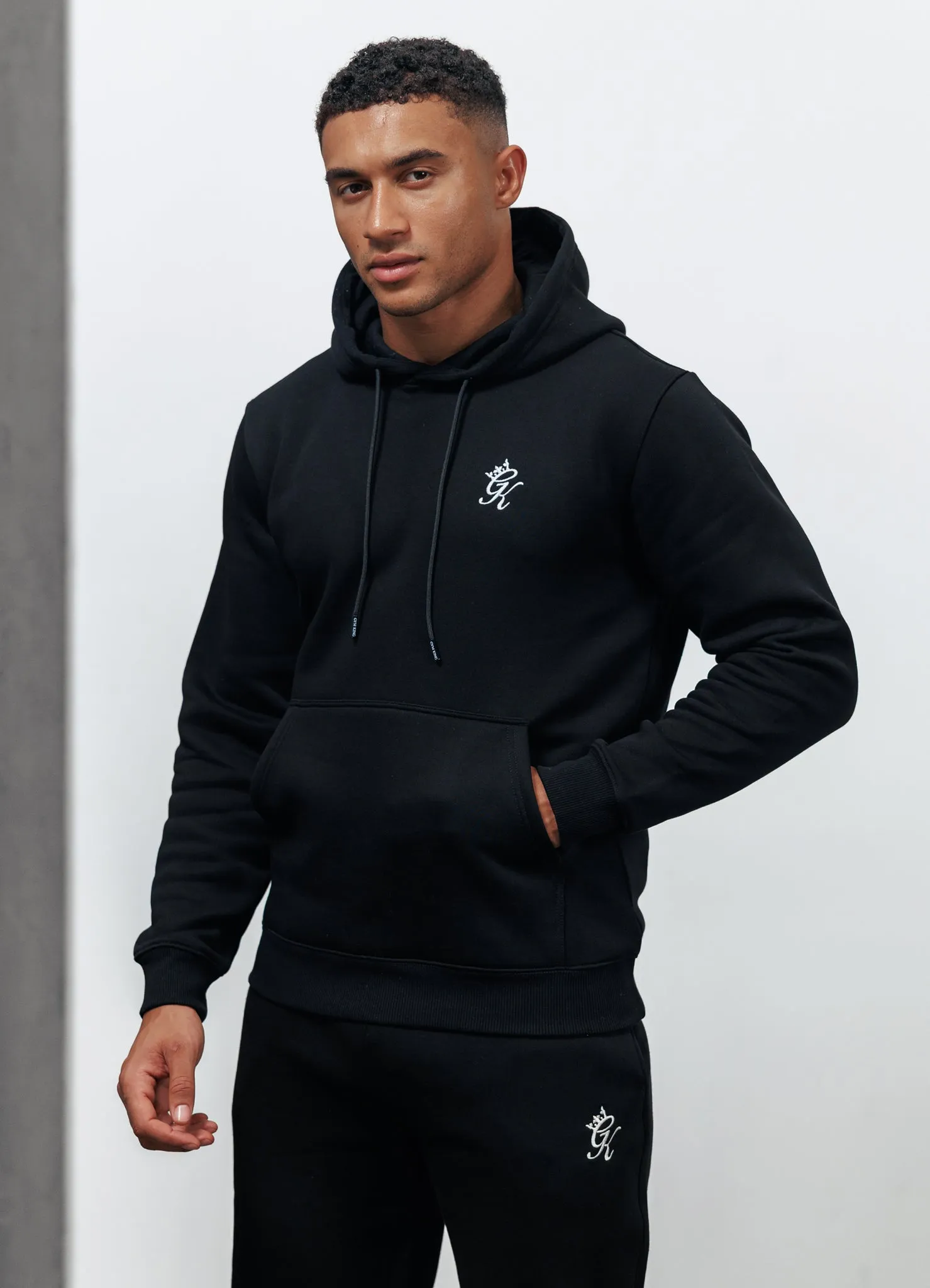 product herringbone texture Everyday Comfort Gym King Fundamental Fleece Hood - Black