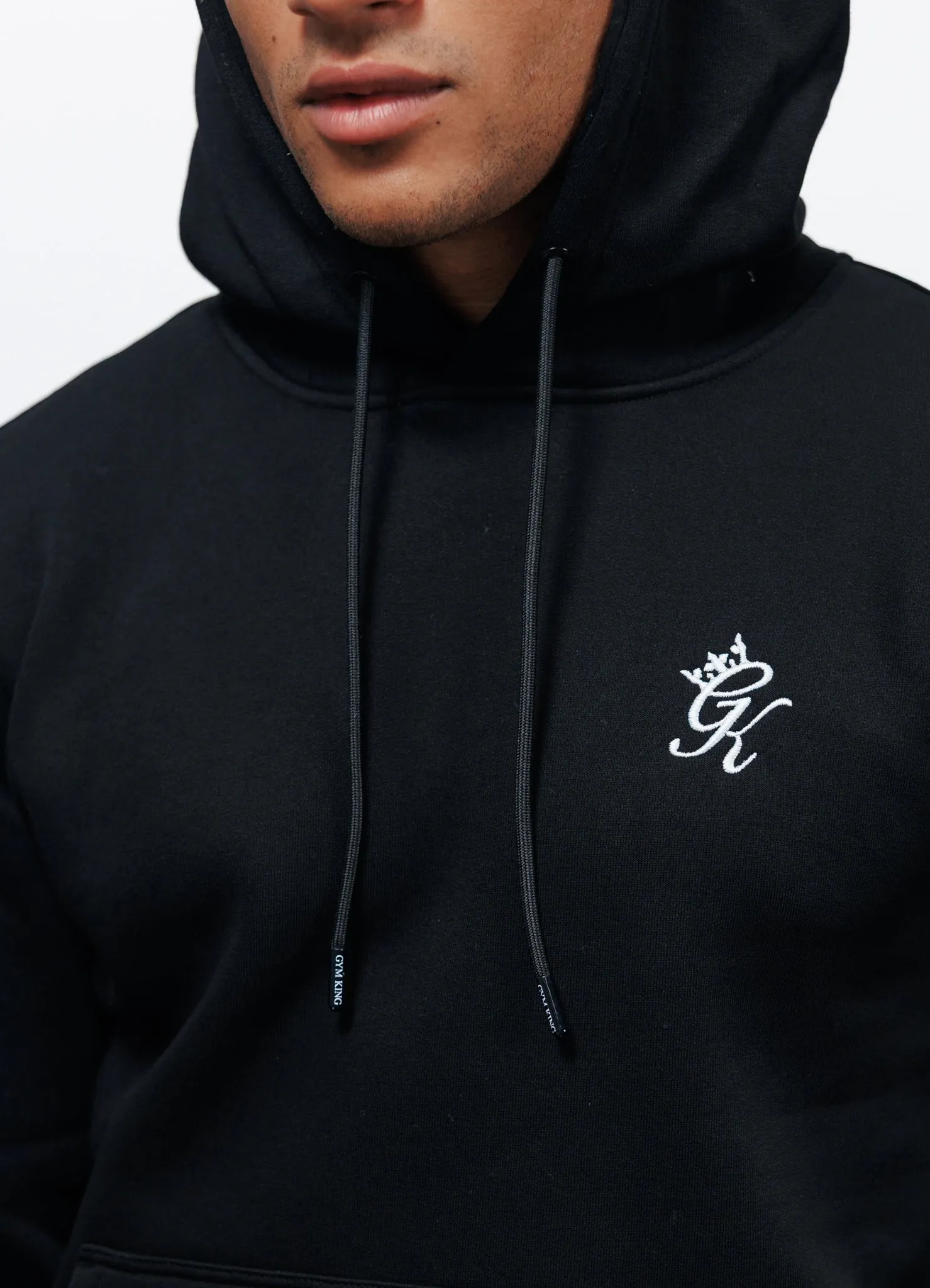 Gym King Fundamental Fleece Hood - Black product matte sophistication Casual Essentials