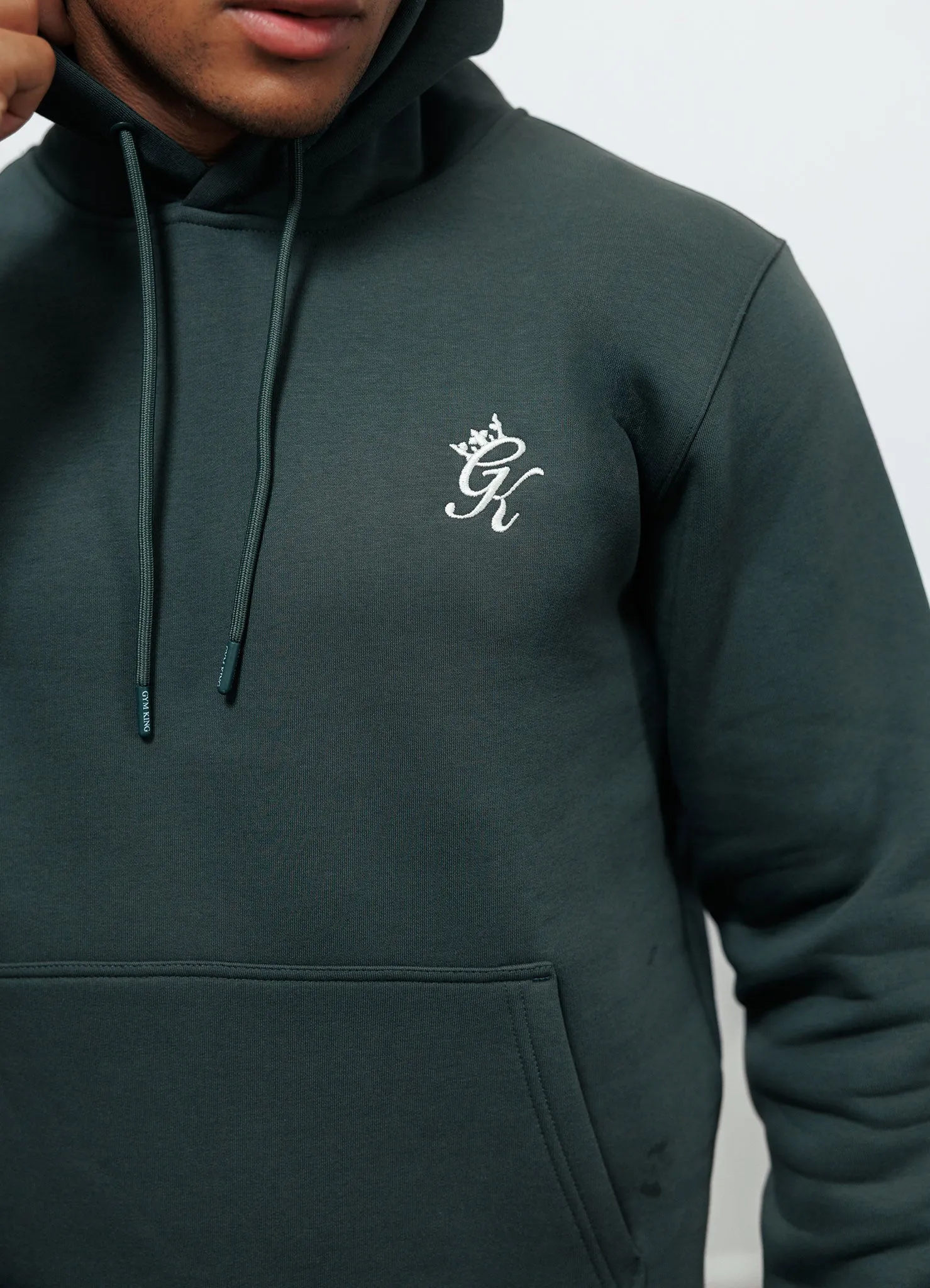 Gym King Fundamental Fleece Hood - Forest Green product industry position