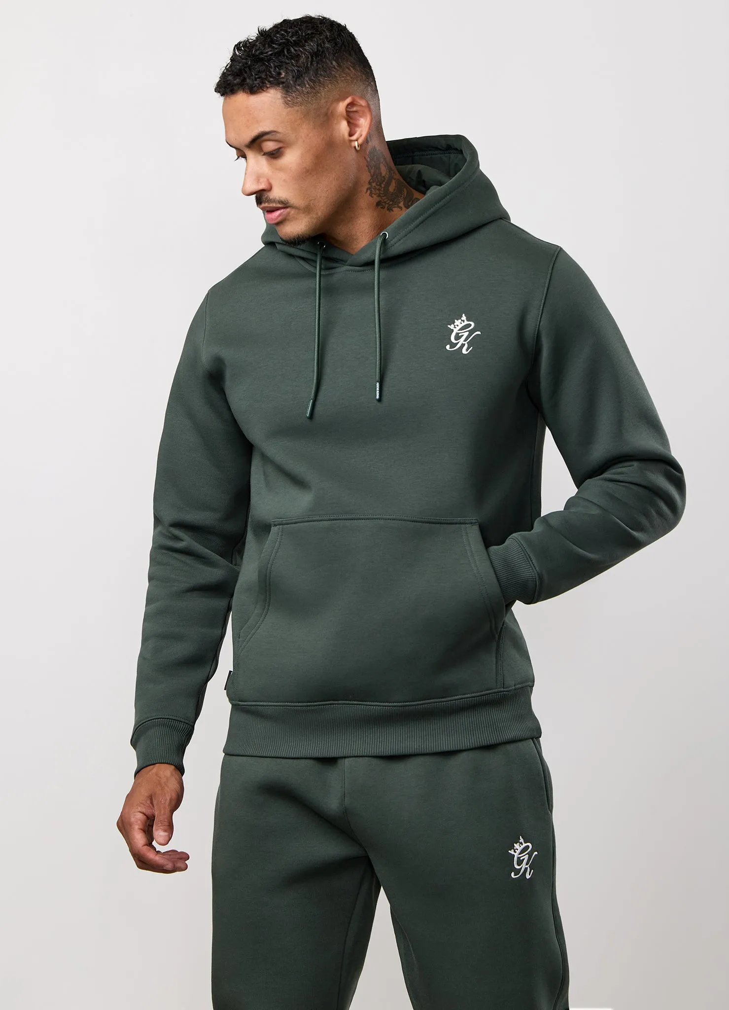 Gym King Fundamental Fleece Hood - Forest Green product couple intimacy