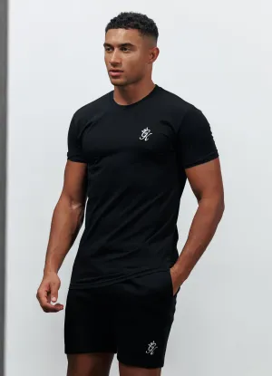 Gym King Fundamental Jersey Tee - Black Relaxed Everyday Wear Fade Resistant Dye