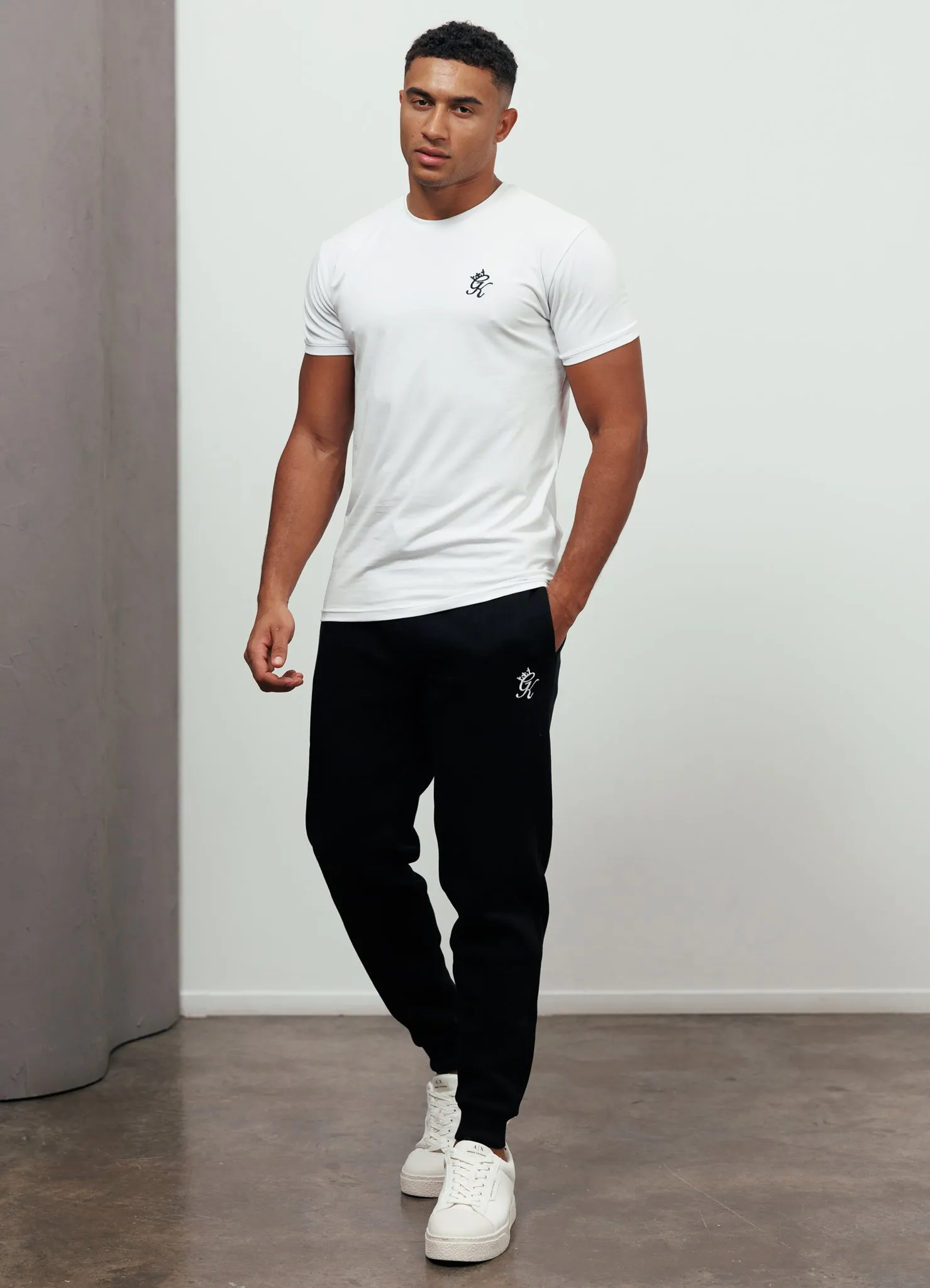 Gym King Fundamental Jersey Tee - White Lightweight Design