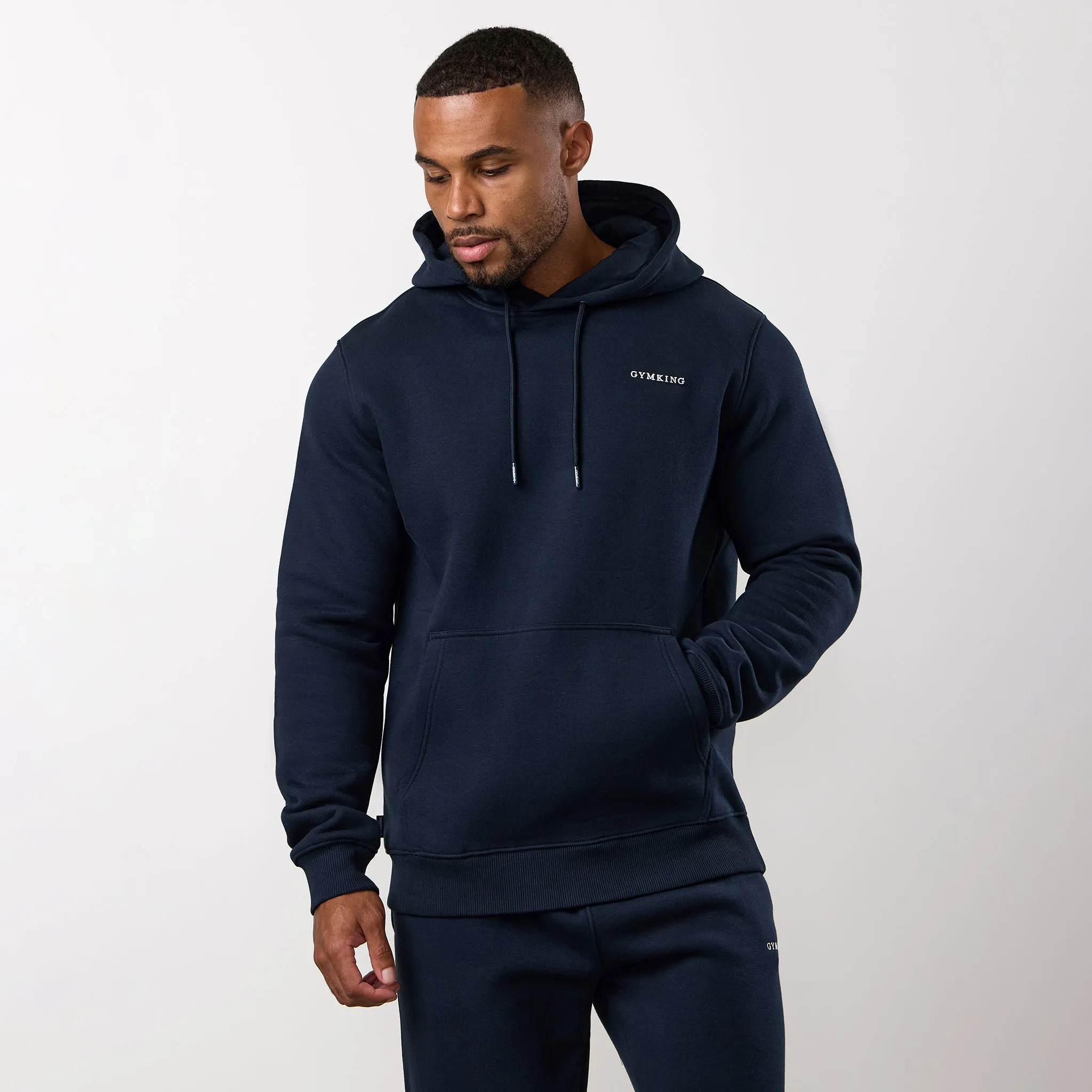 Sustainable Gym King Fundamental Linear Hood - Navy