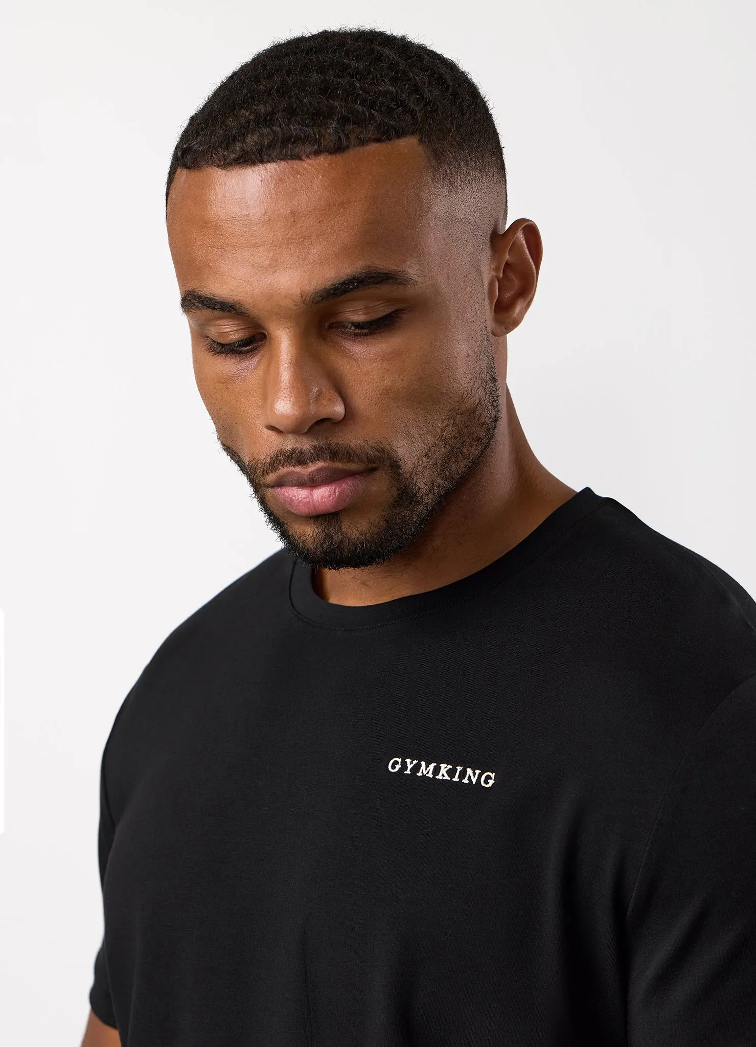 Smart Casual Gym King Fundamental Linear Tee - Black