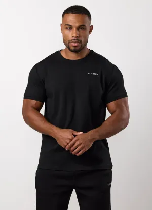 Gym King Fundamental Linear Tee - Black Quick Fit Stretch