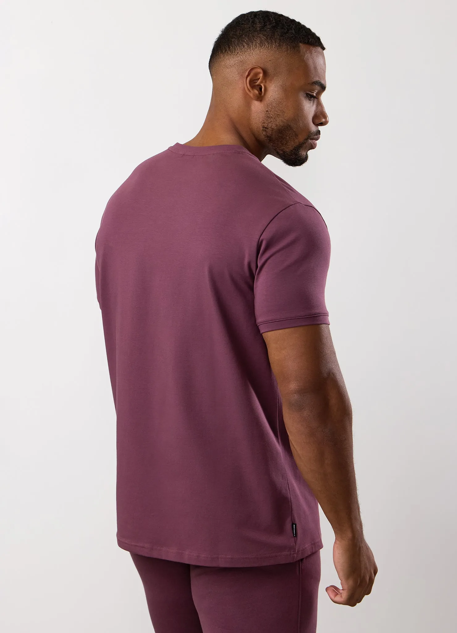 Gym King Fundamental Linear Tee - Mulberry Ruffled edges Versatile Design