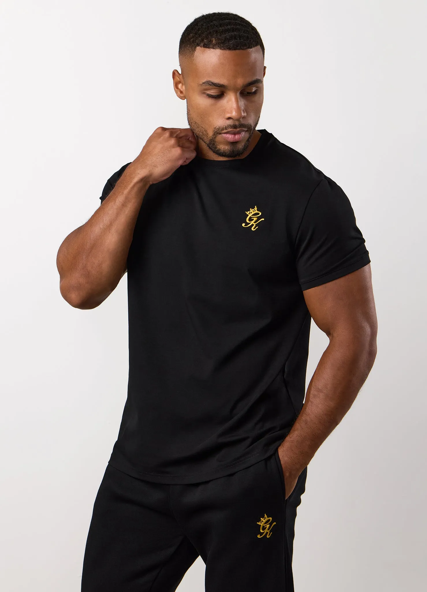 Gym King Fundamental Tee - Black/Gold Holiday Style