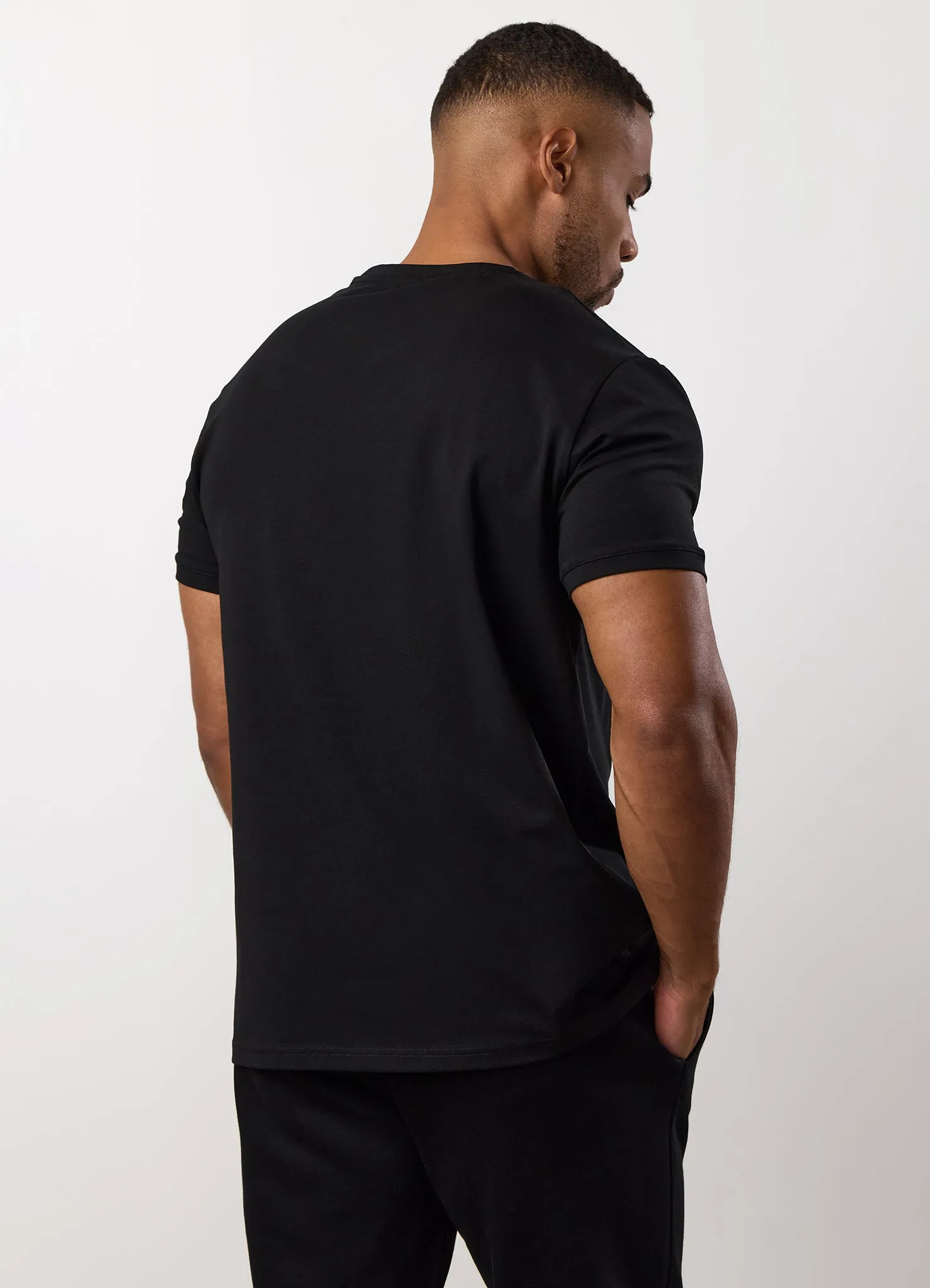 Gym King Fundamental Tee - Black/Gold Cold Wash Optimized Durable Collar Construction