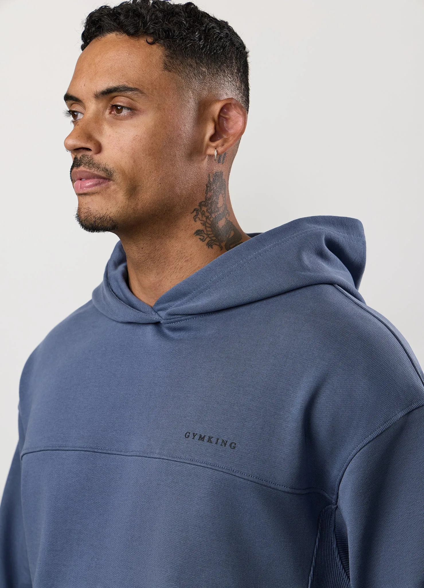 Weekend Comfort Gym King Linear Loopback Hood - Deep Sea Blue