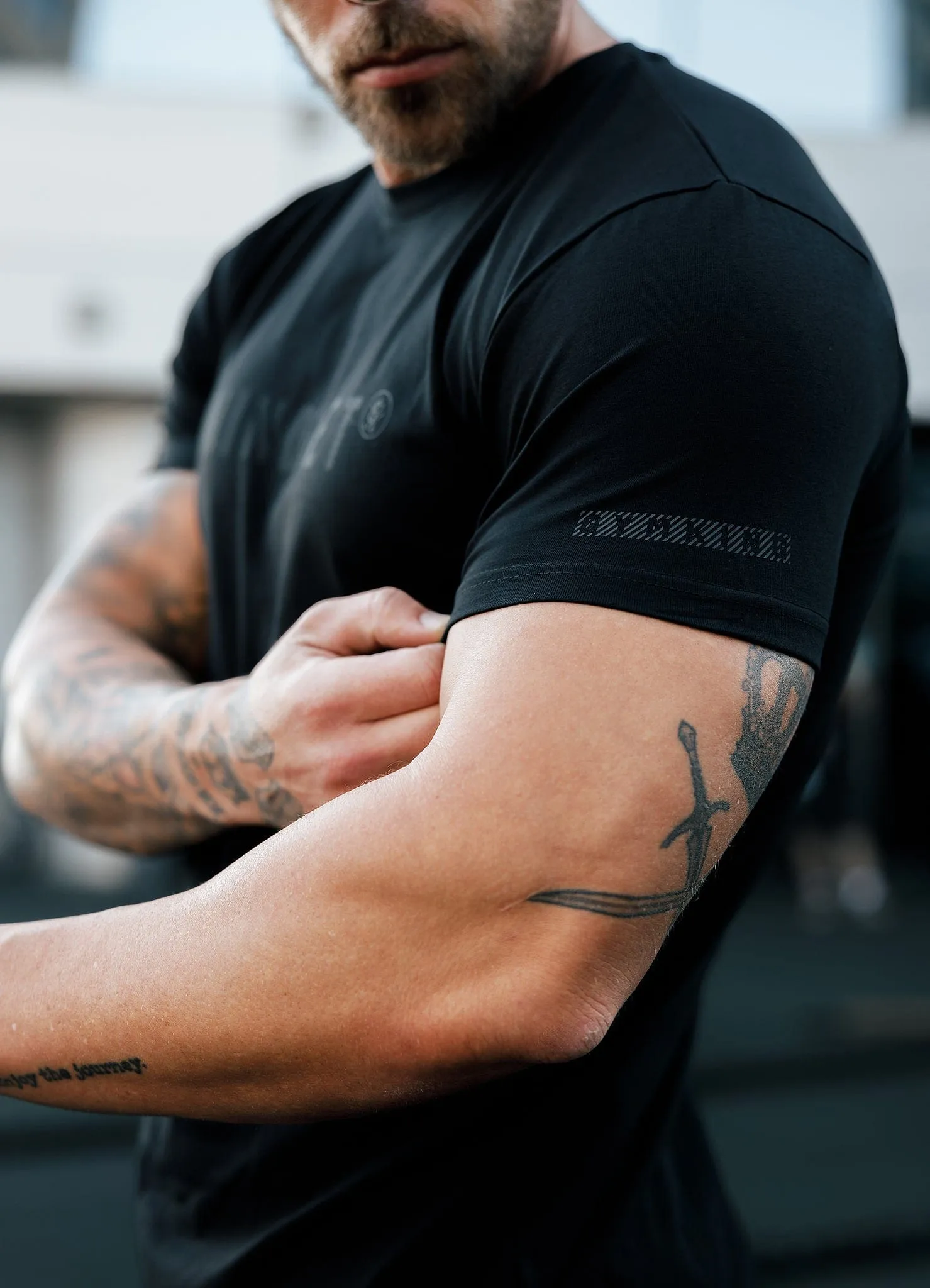 Gym King Mindset Jersey Tee - Black Moisture Management Technology EcoFriendly Dye