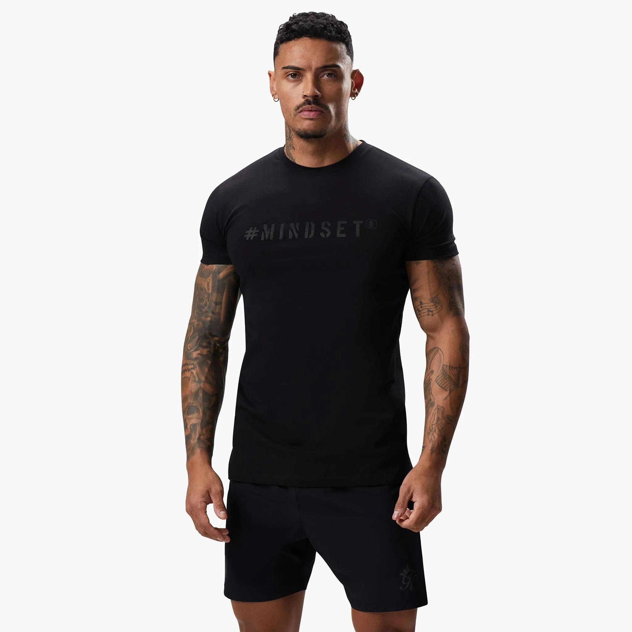 Gym King Mindset Jersey Tee - Black Comfy All-Day