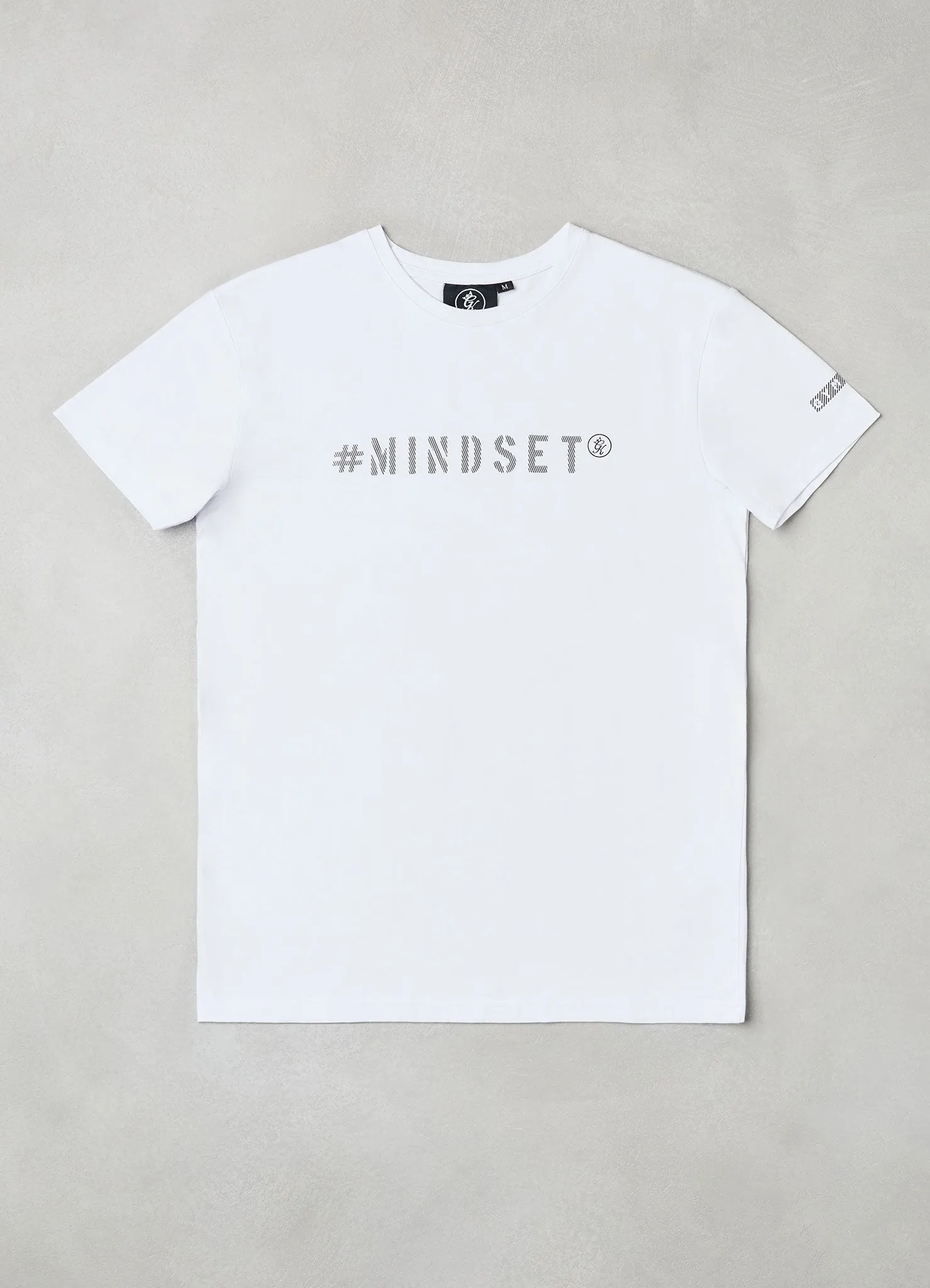 Gym King Mindset Jersey Tee - White perfect for all-day wear