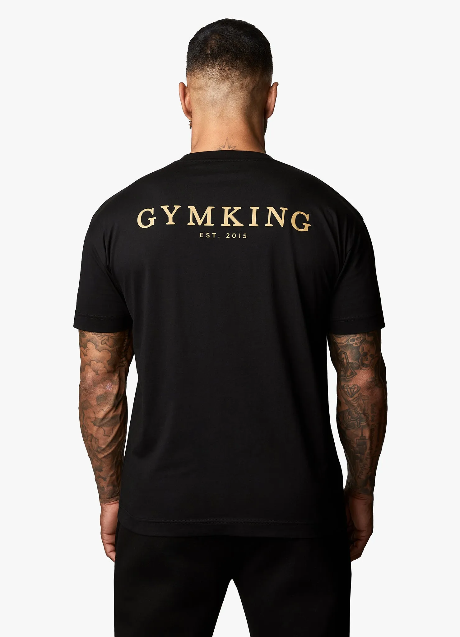 Non-toxic Gym King Oversized Logo T-shirt - Black/Gold