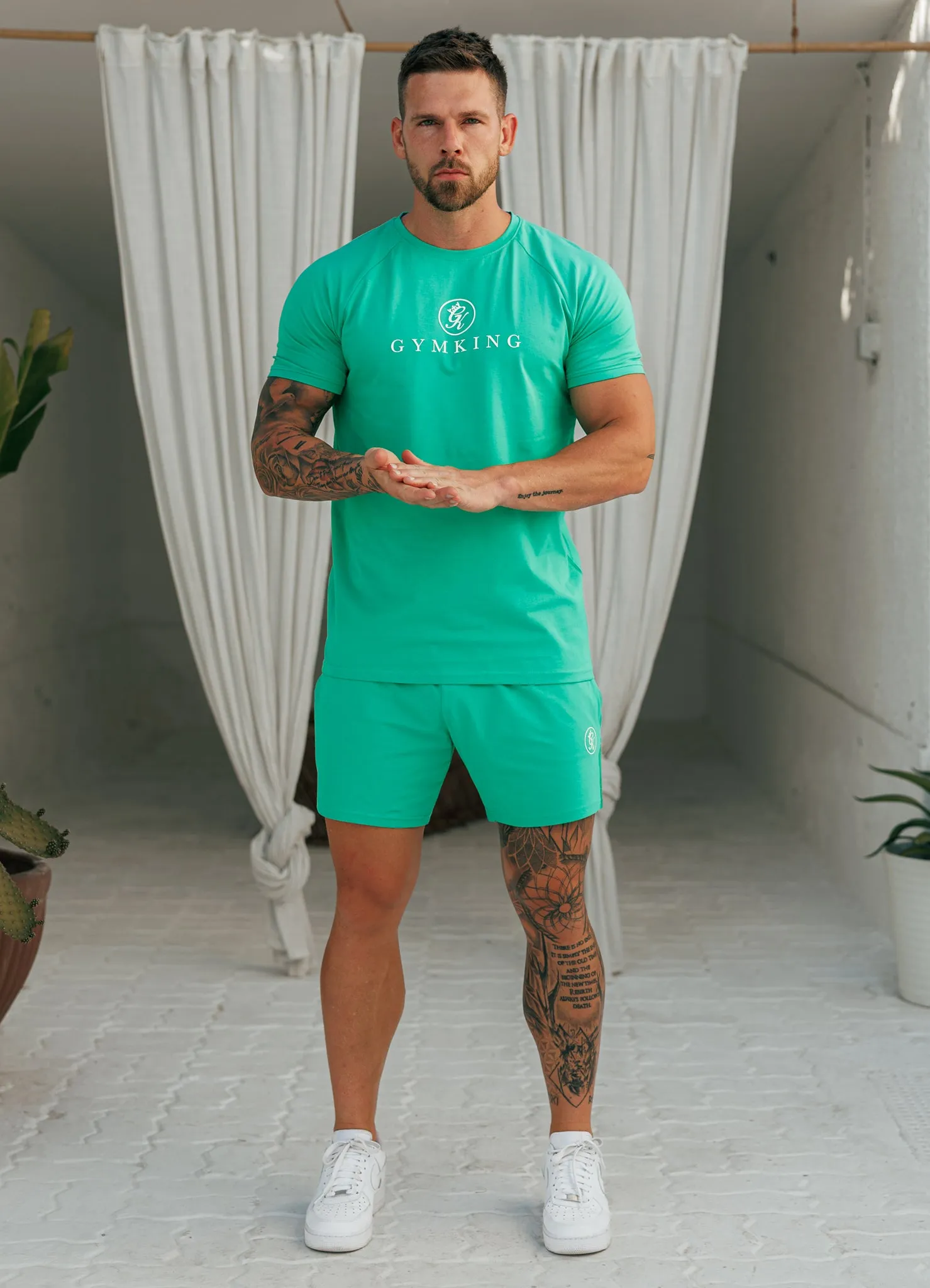 Gym King Pro Jersey Tee - Apple Green Midweight Knit Vegan