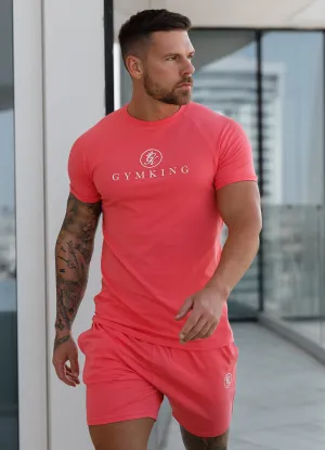 Gym King Pro Jersey Tee - Coral Relaxed and Easy