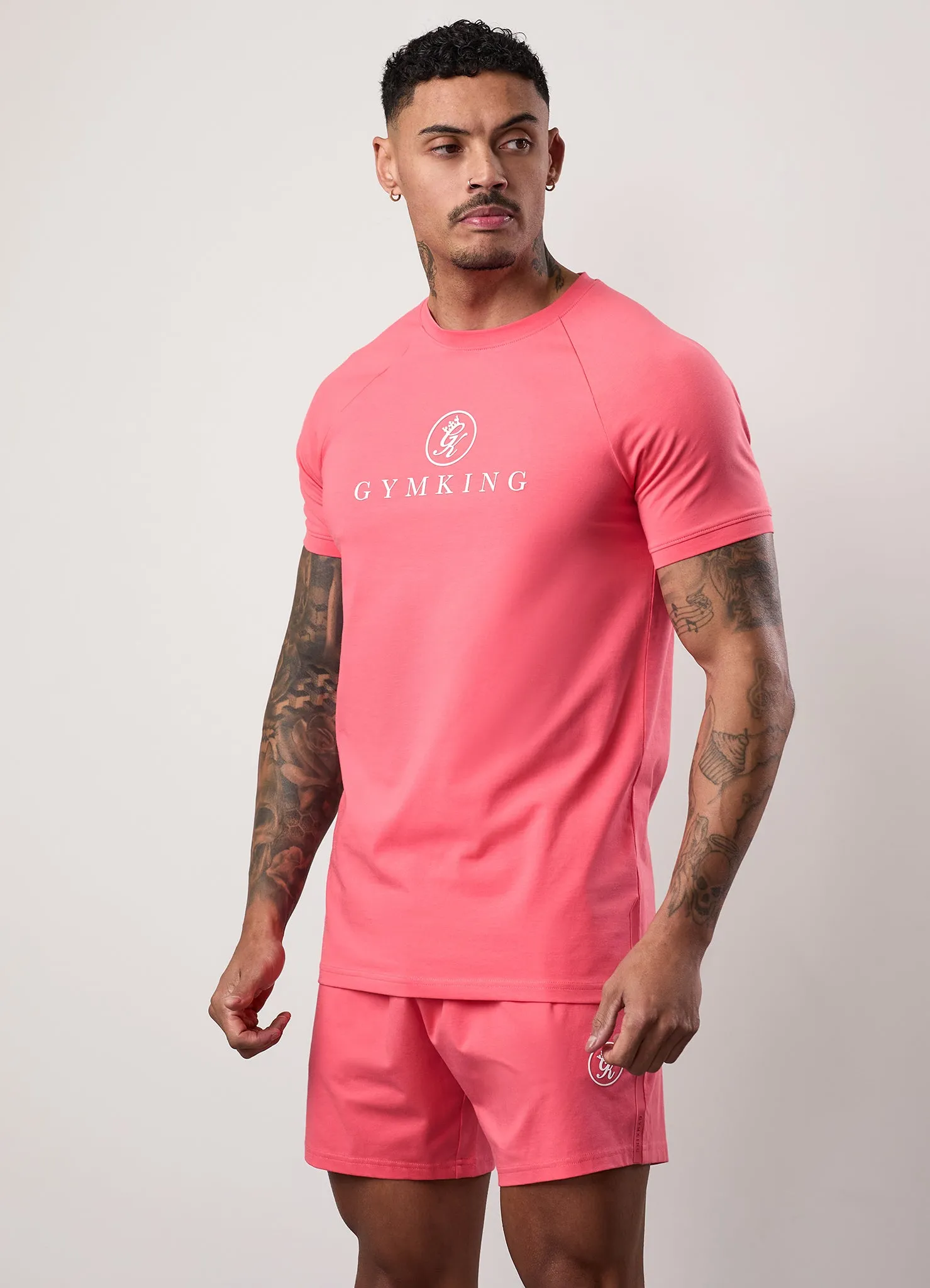 Anti-static Gym King Pro Jersey Tee - Coral