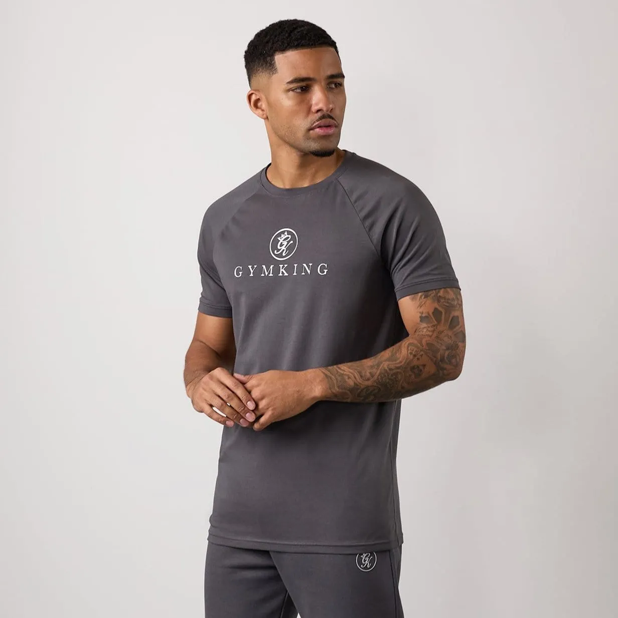 Everyday Chic Fuzz Free Surface Gym King Pro Logo Jersey Tee - Graphite