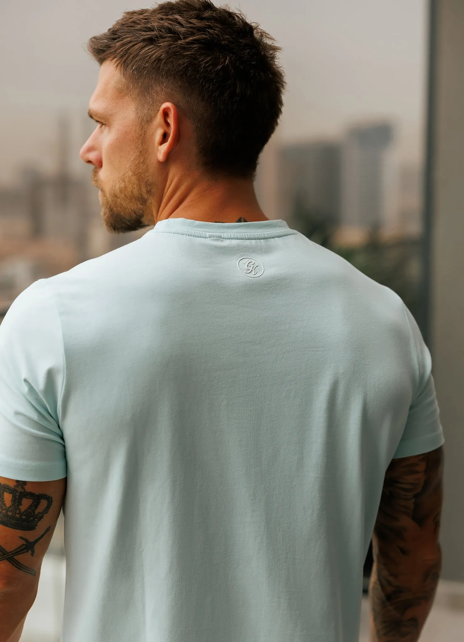 Gym King Pro Logo V2 Jersey Tee - Iced Mint QuickDry SeamFreeShoulders