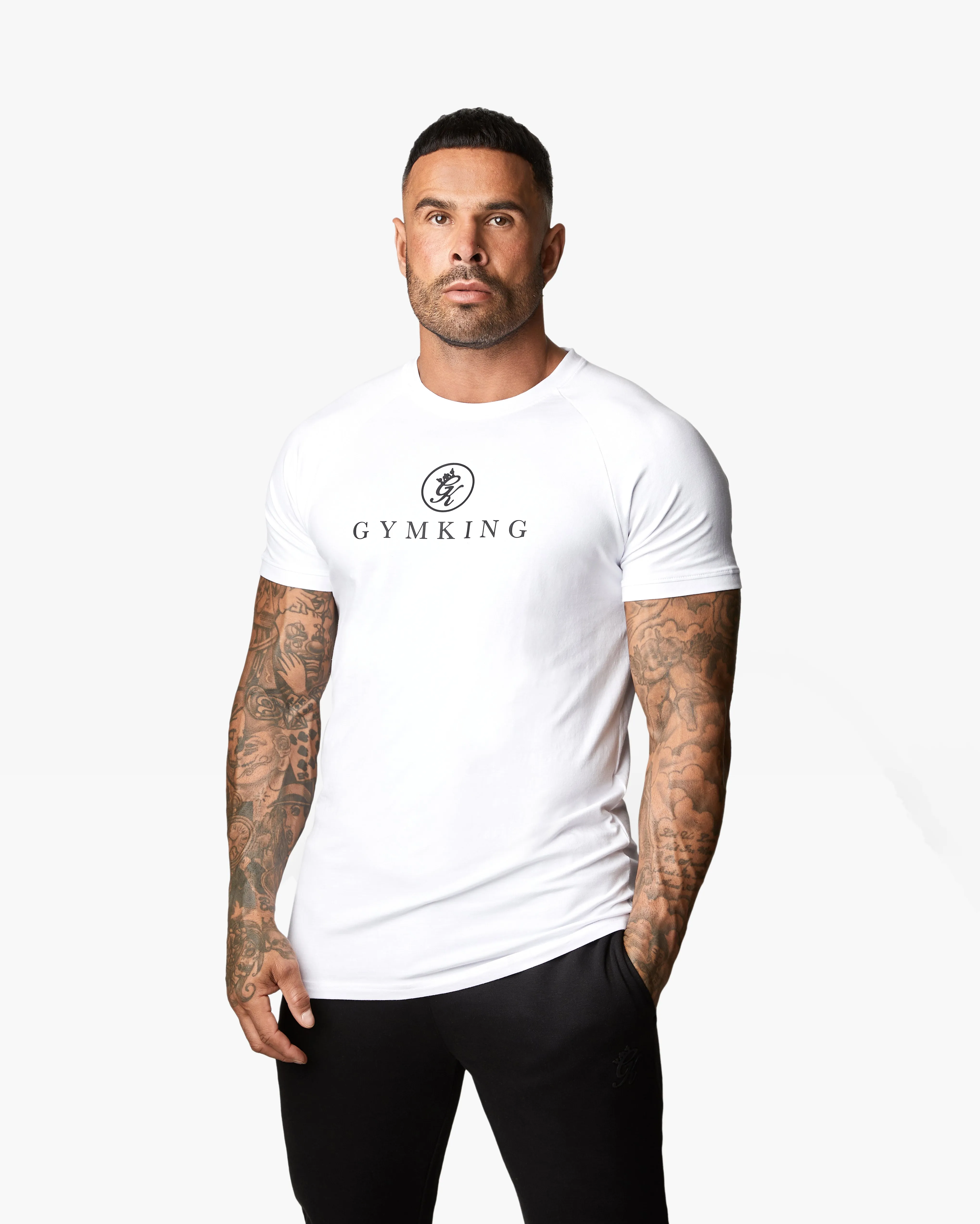 Light Flex Fit Gym King Pro Tee - White