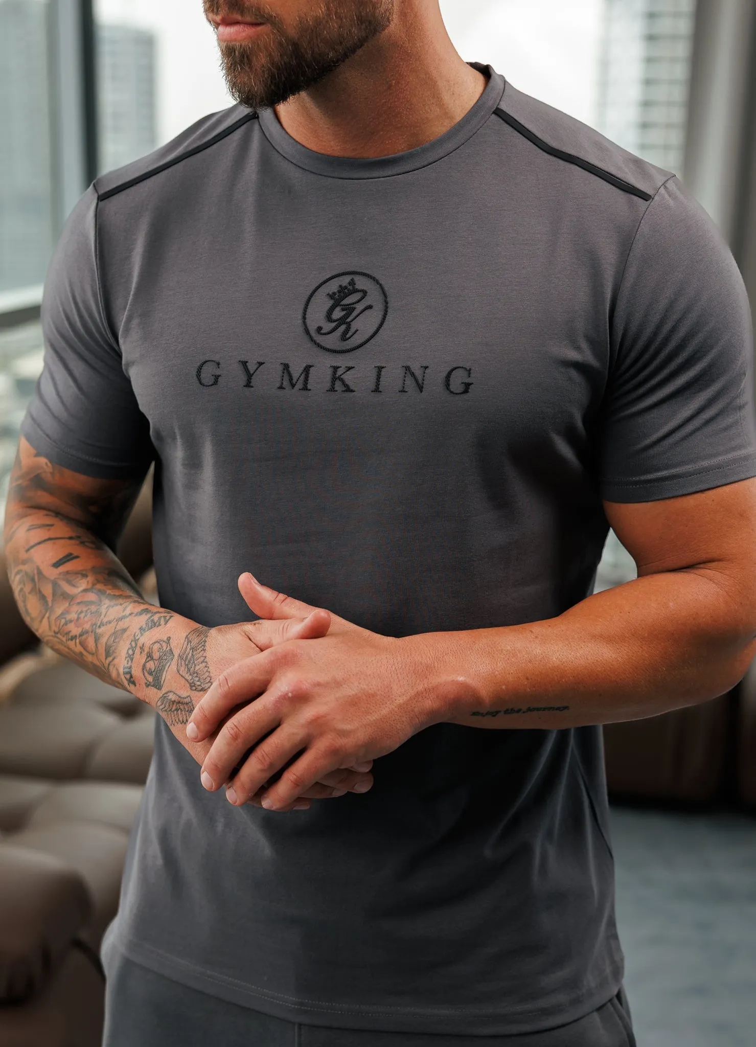 Classic Chic Gym King Pro V2 Tee - Gunmetal Grey