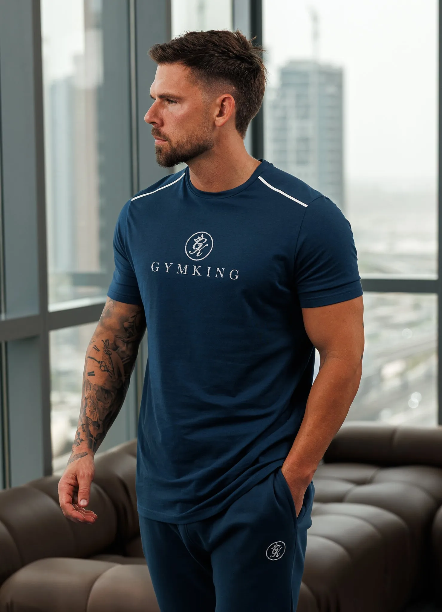 Gym King Pro V2 Tee - Moonlight Blue ethical