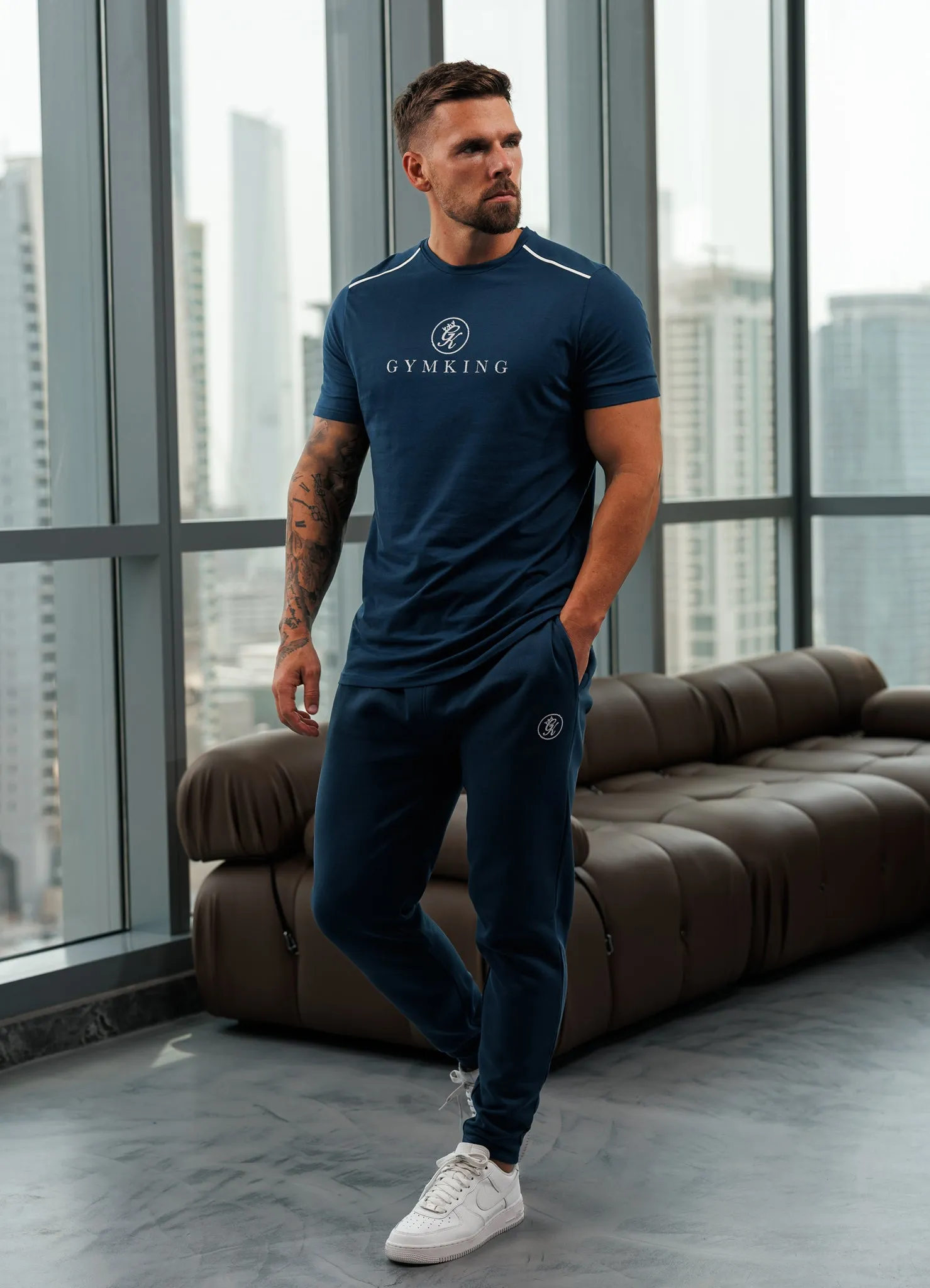 Gym King Pro V2 Tee - Moonlight Blue Breathable Yarn Composition Minimalist Comfort