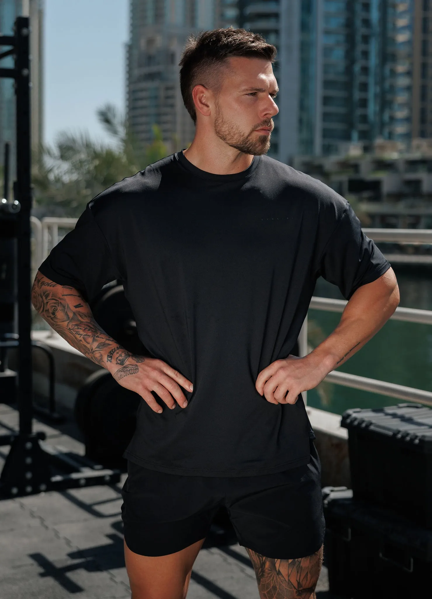 Gym King Purpose Tee - Black Effortless Comfort