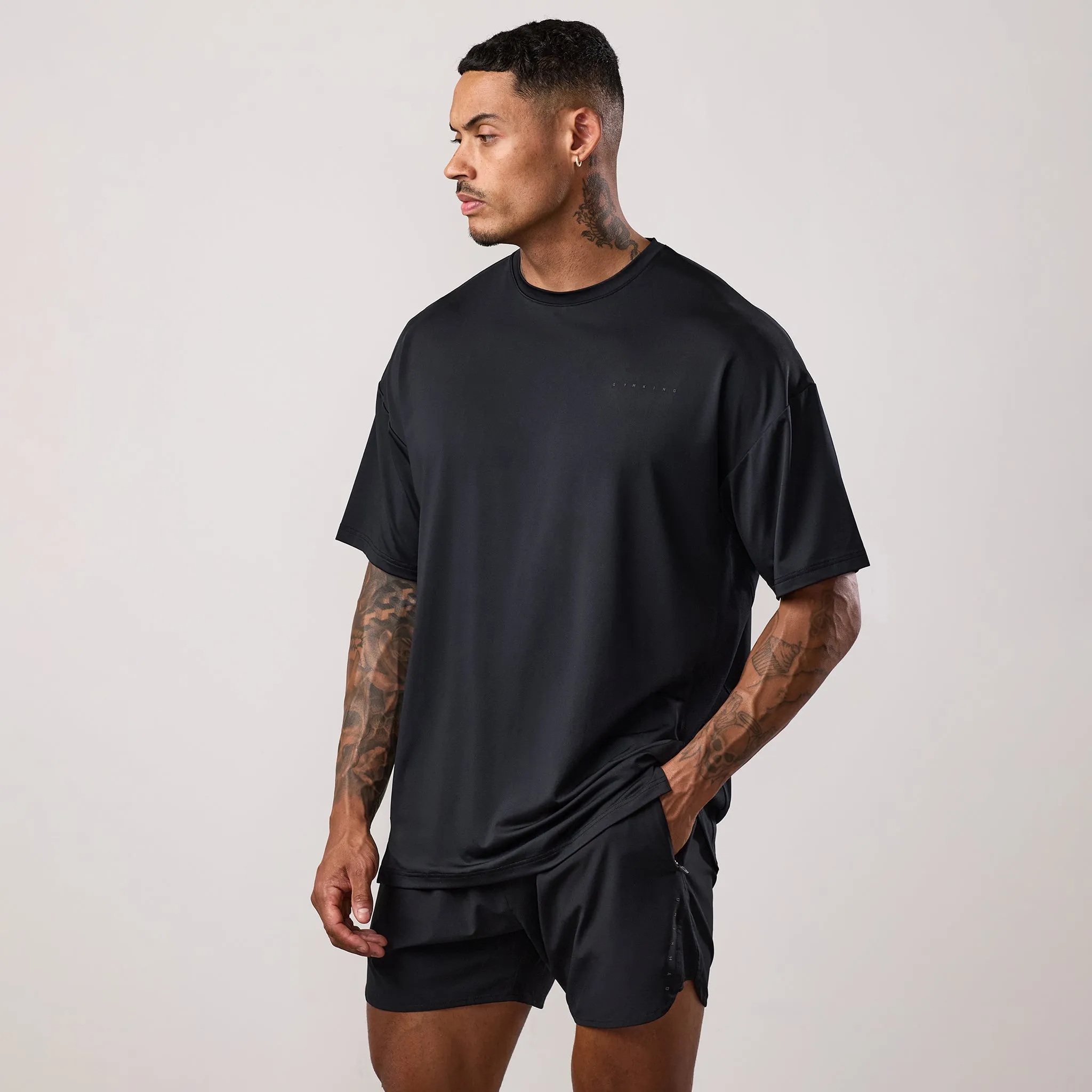 Durable Material Gym King Purpose Tee - Black