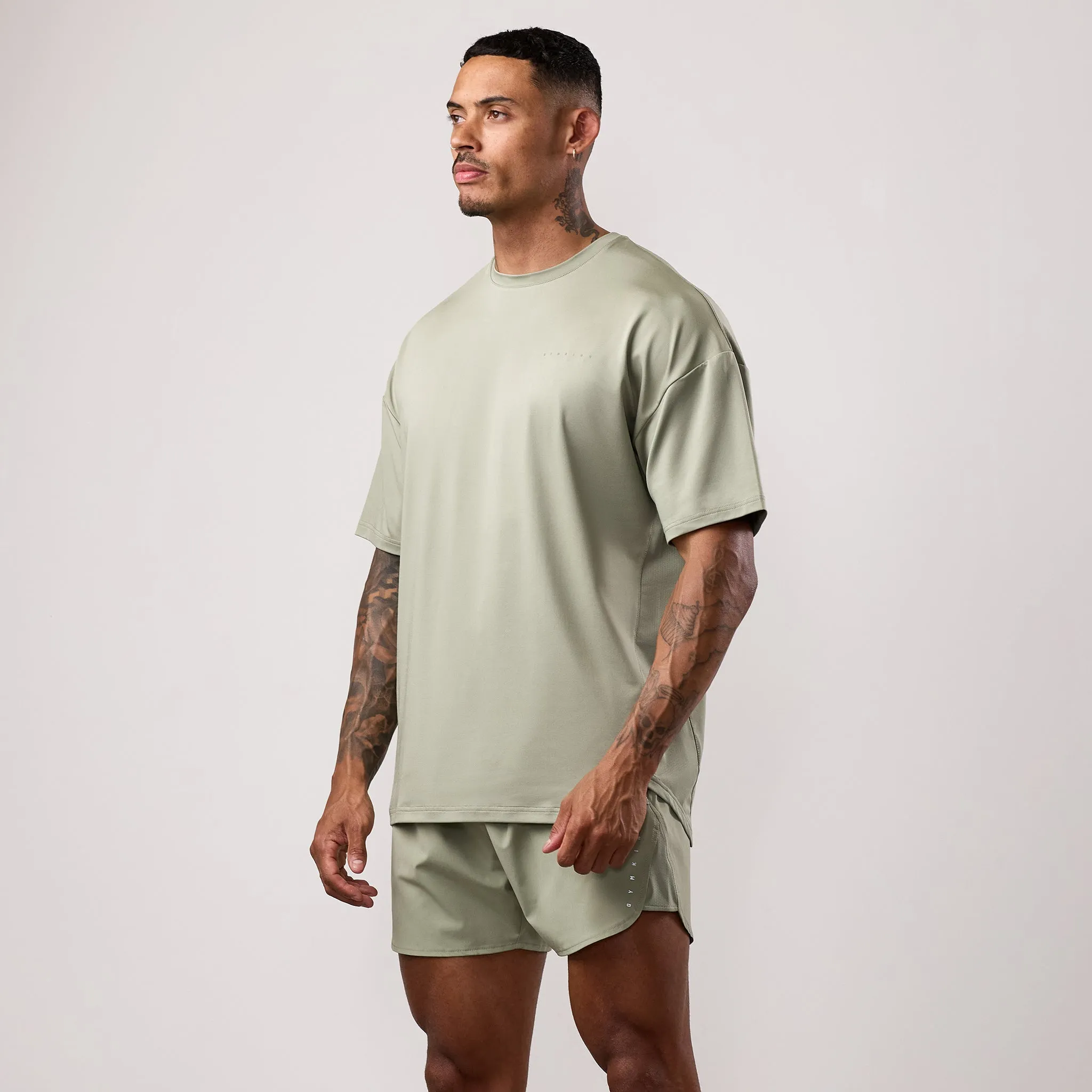 Sporty Vibe Performance Layer Gym King Purpose Tee - Soft Khaki